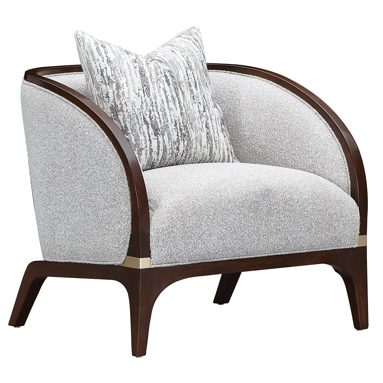 Houston Matching Chair - Pebble/Walnut - Image 2