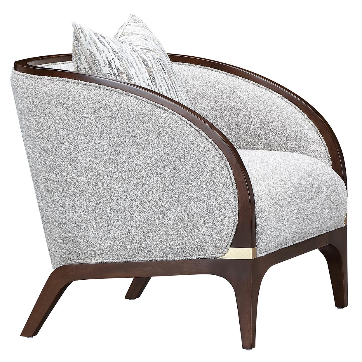 Houston Matching Chair - Pebble/Walnut - Image 3