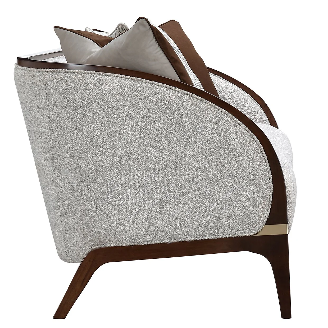 Houston Sofa - Pebble/Walnut - Image 4