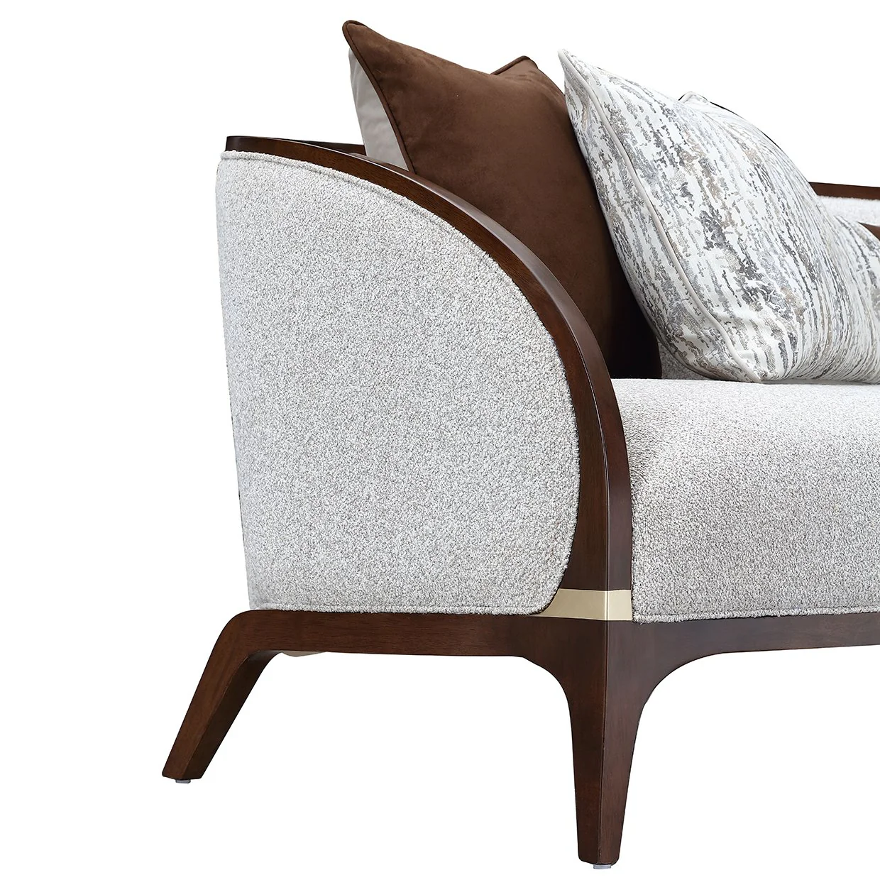 Houston Sofa - Pebble/Walnut - Image 9