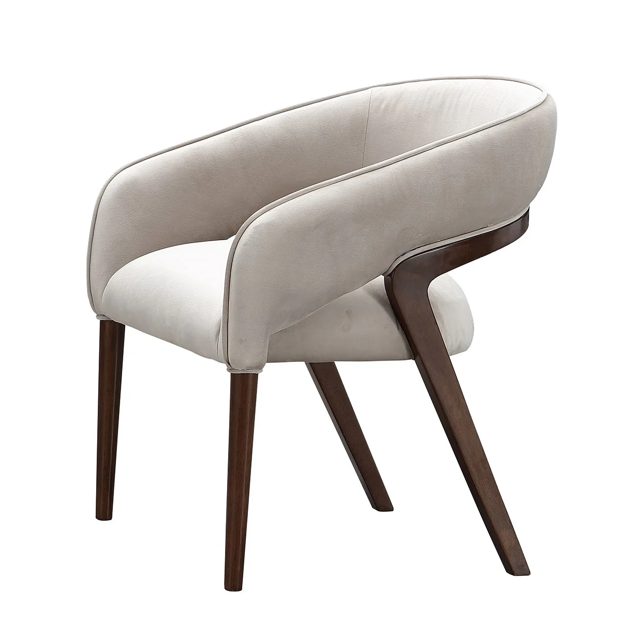 Houston Vanity Chair - Porcini/Walnut - Image 5