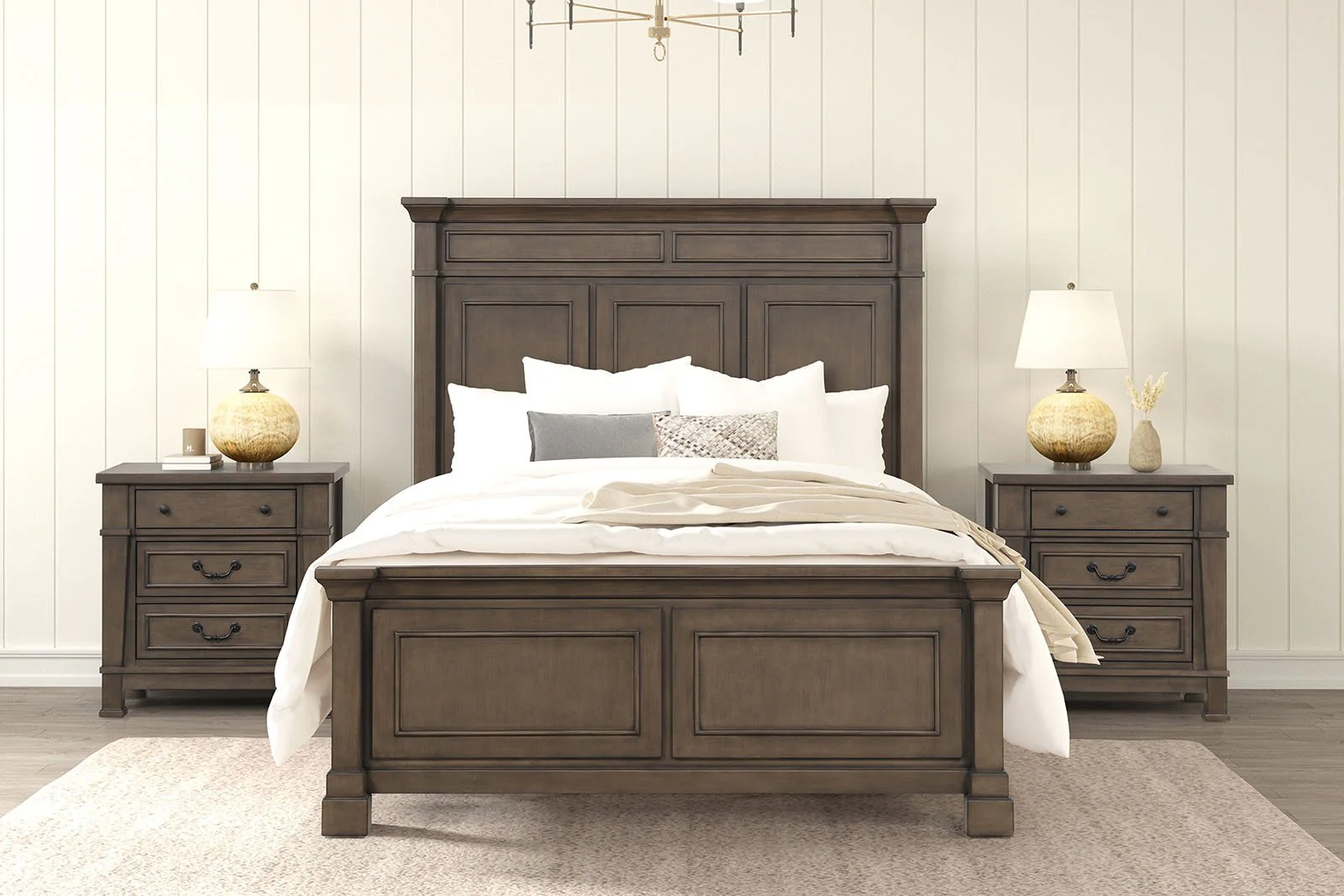 Huddersfield E.King Bed, Dark Walnut - Image 2