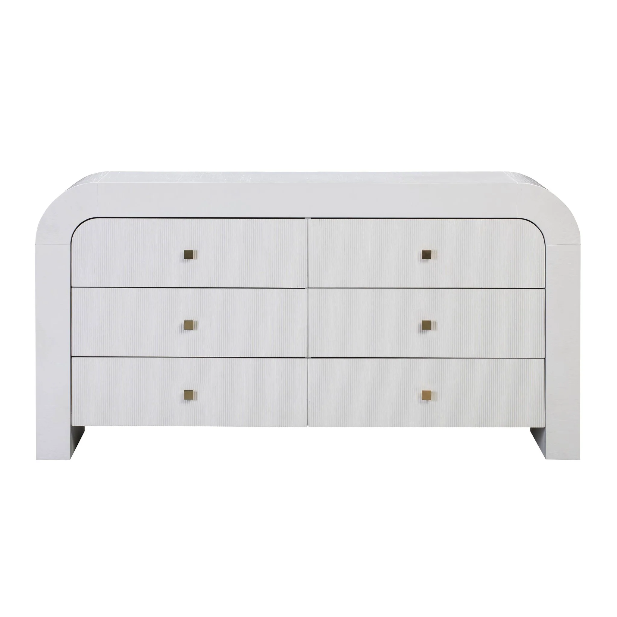 Hump 6 Drawer White Dresser - Image 3