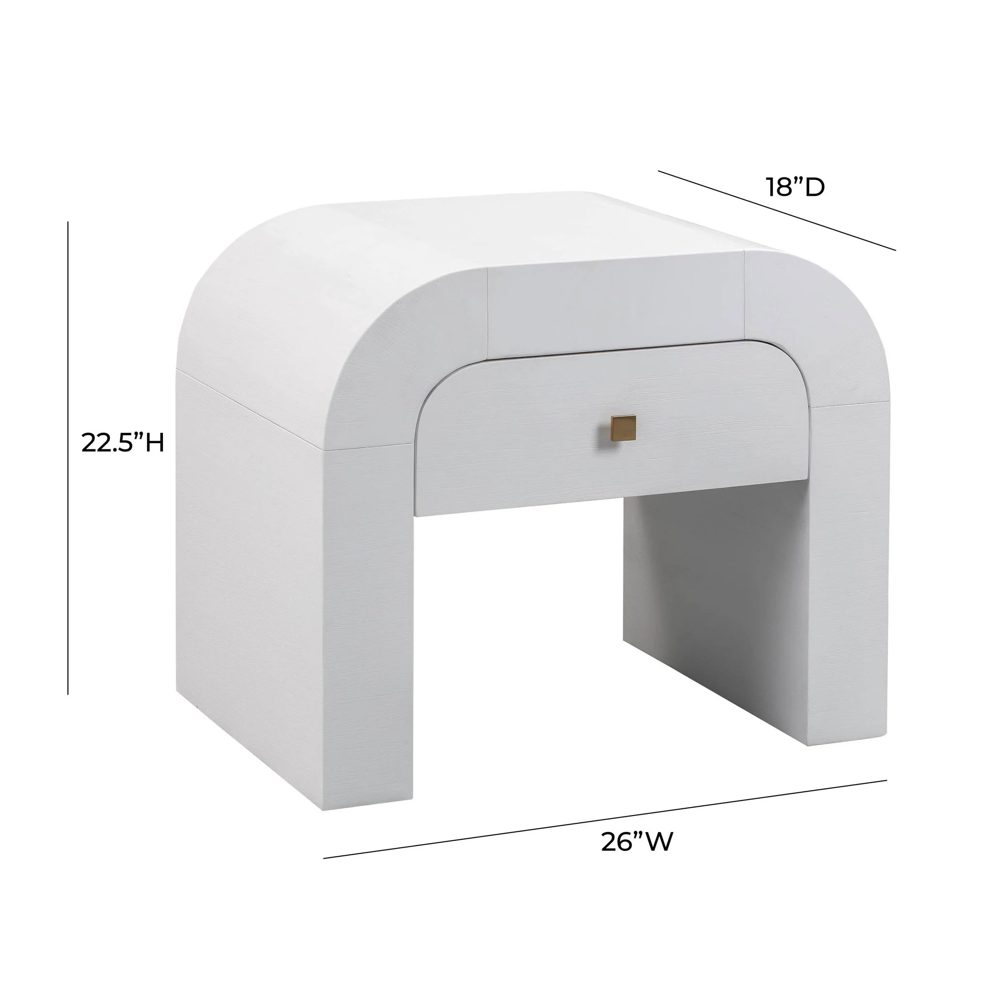 Hump White Nightstand - Image 9