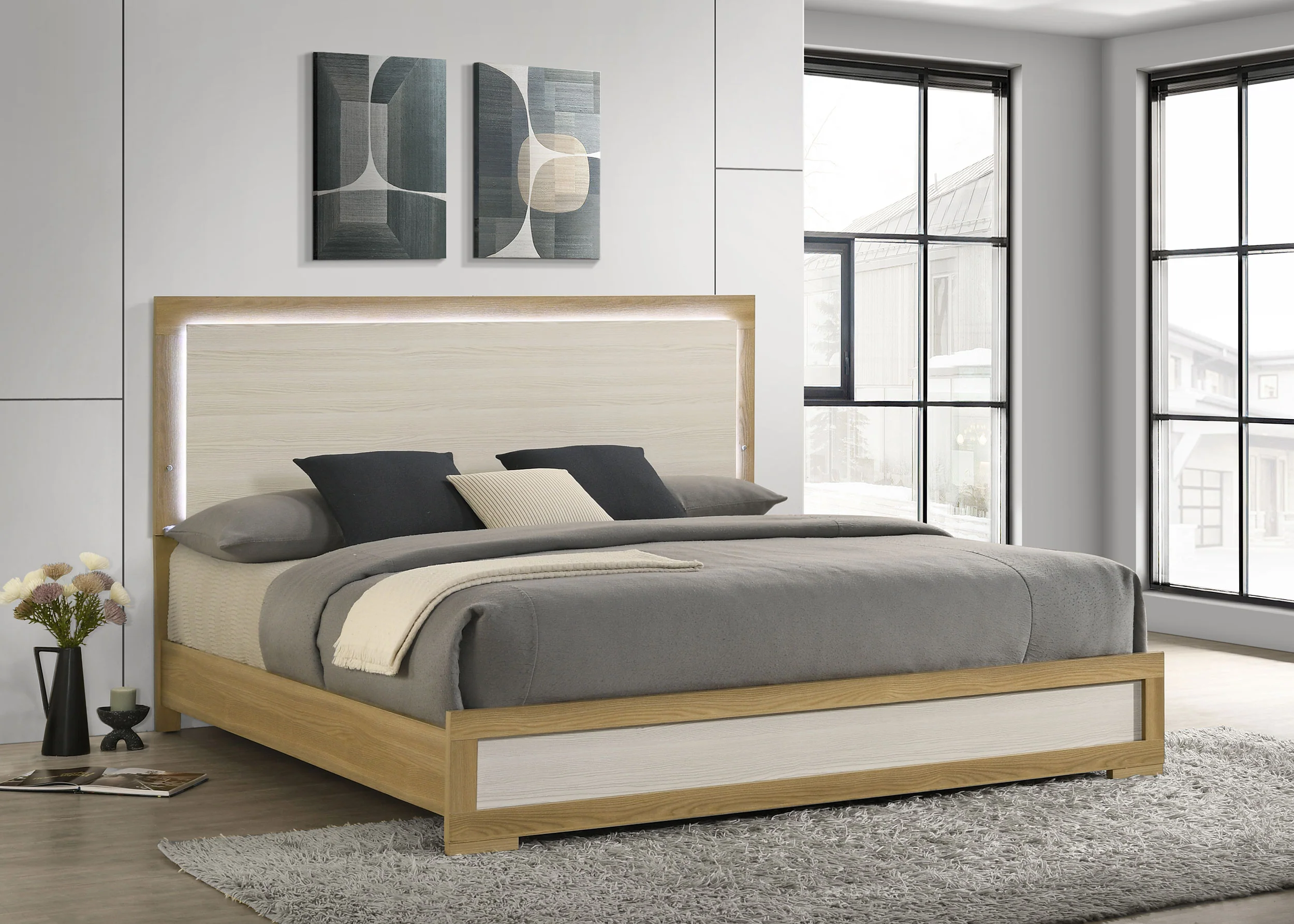 Hyland Panel Bed with LED Lighting - Image 13