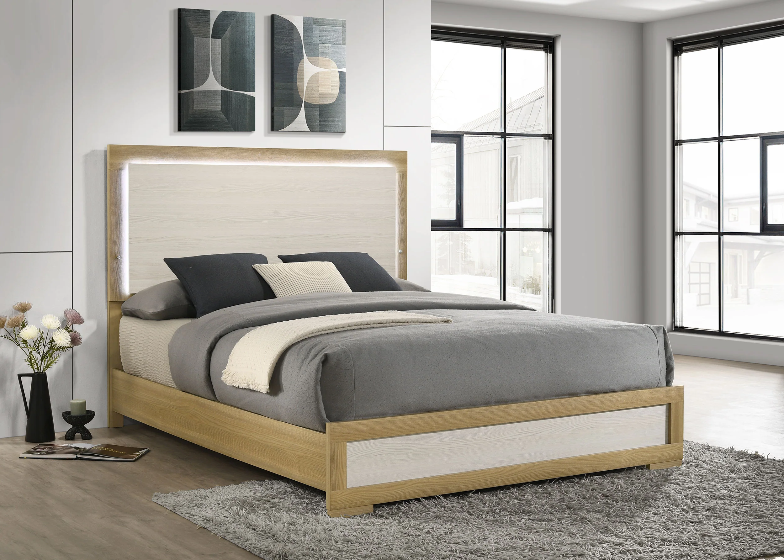 Hyland Panel Bed with LED Lighting - Image 2