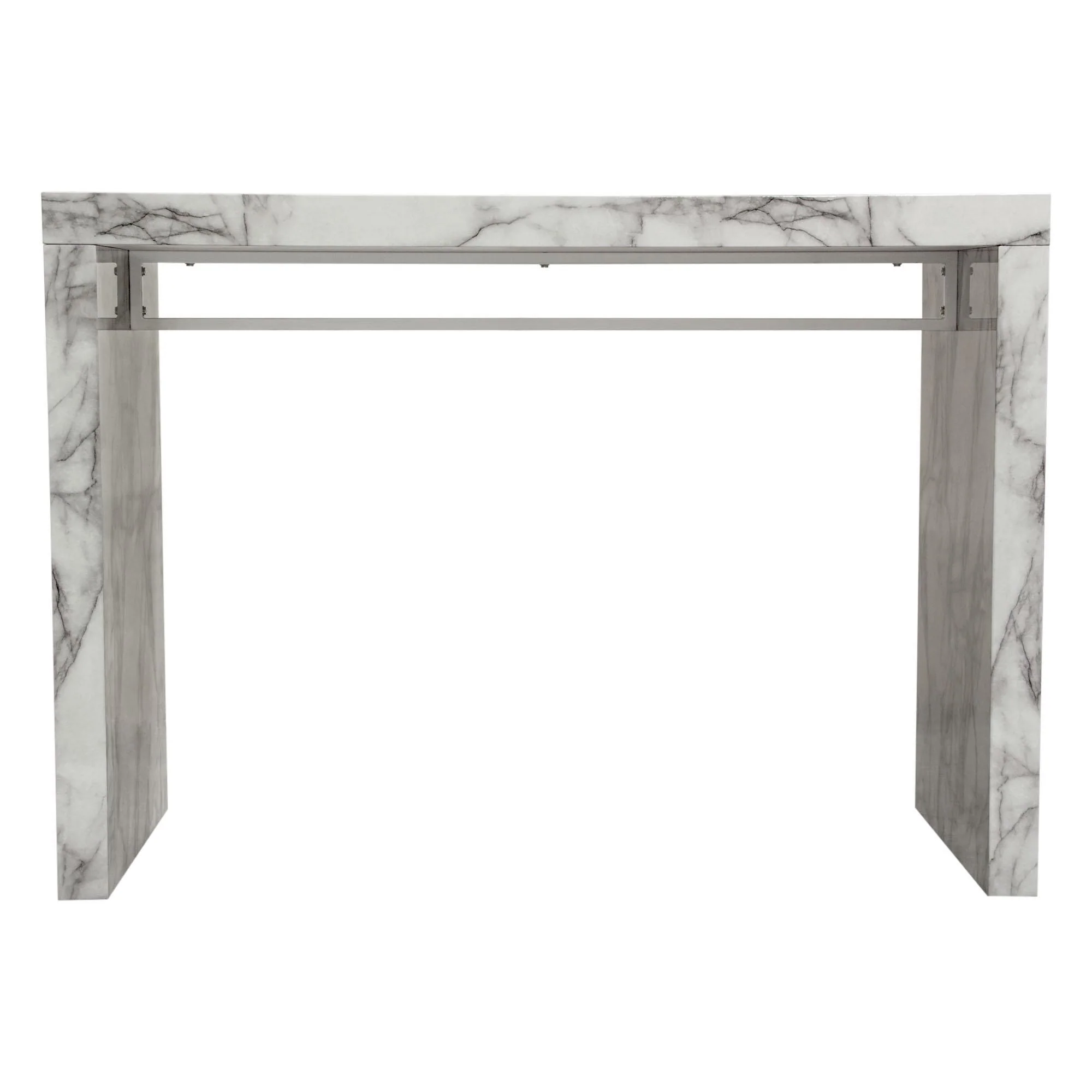 Icon Faux Marble Waterfall Bar Height Table by Diamond Sofa - Image 3