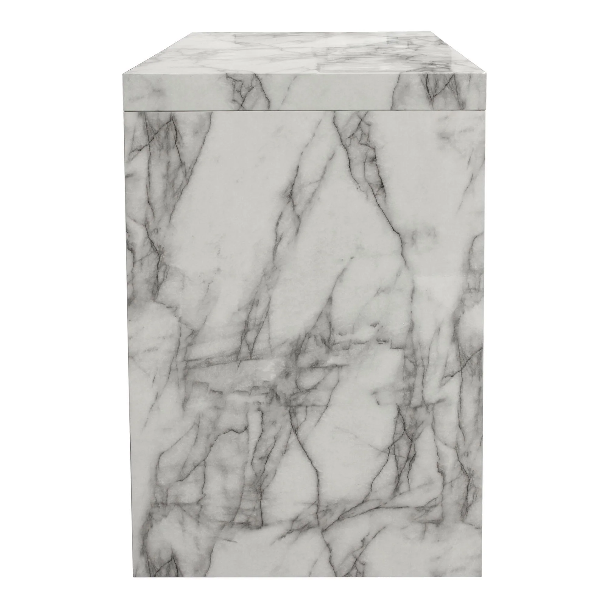 Icon Faux Marble Waterfall Bar Height Table by Diamond Sofa - Image 6