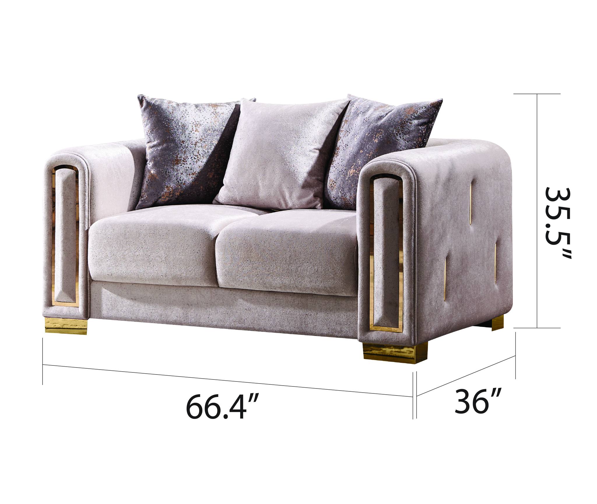 Impreza 2PC Living Room Set Beige - Image 5