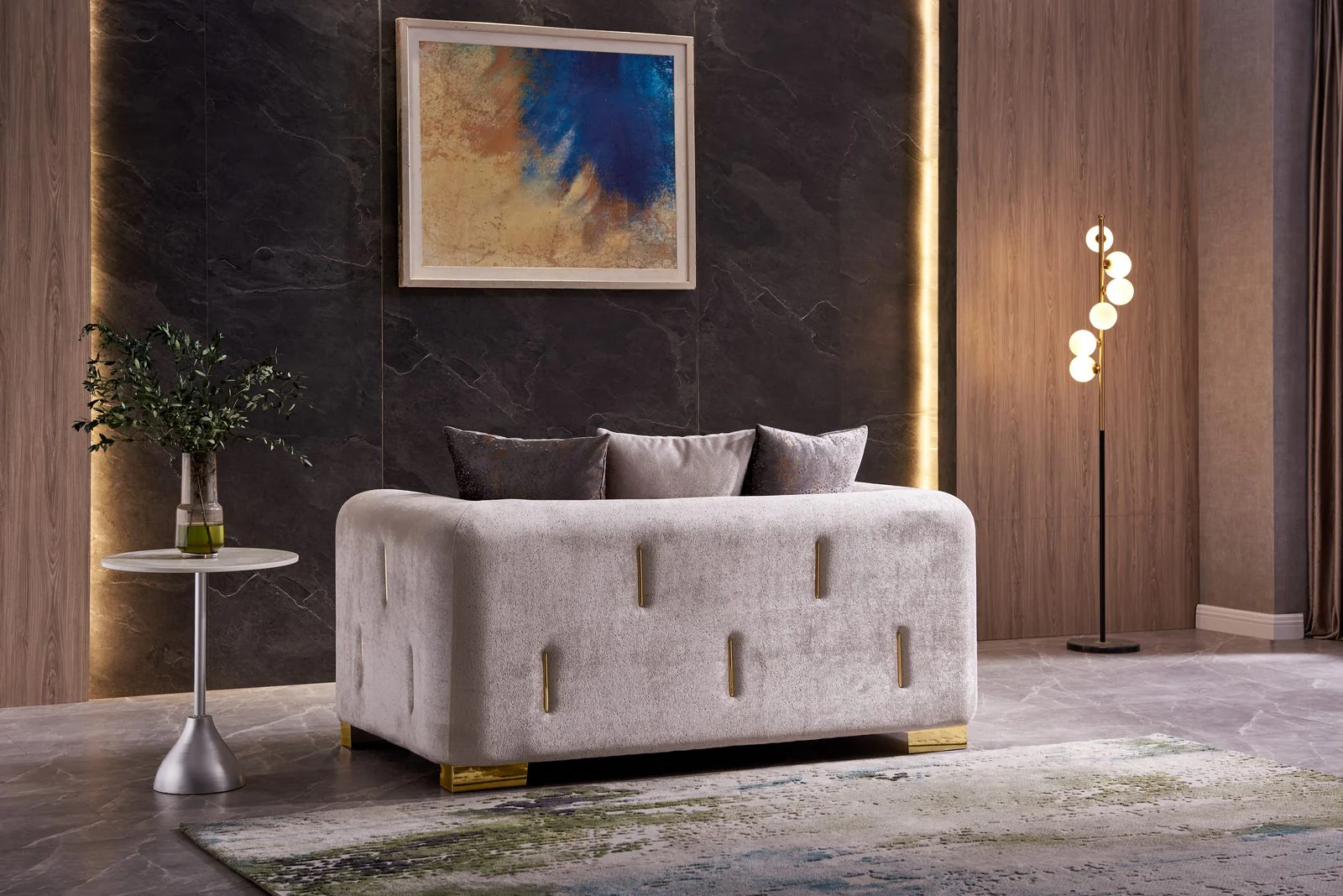 Impreza 2PC Living Room Set Beige - Image 6