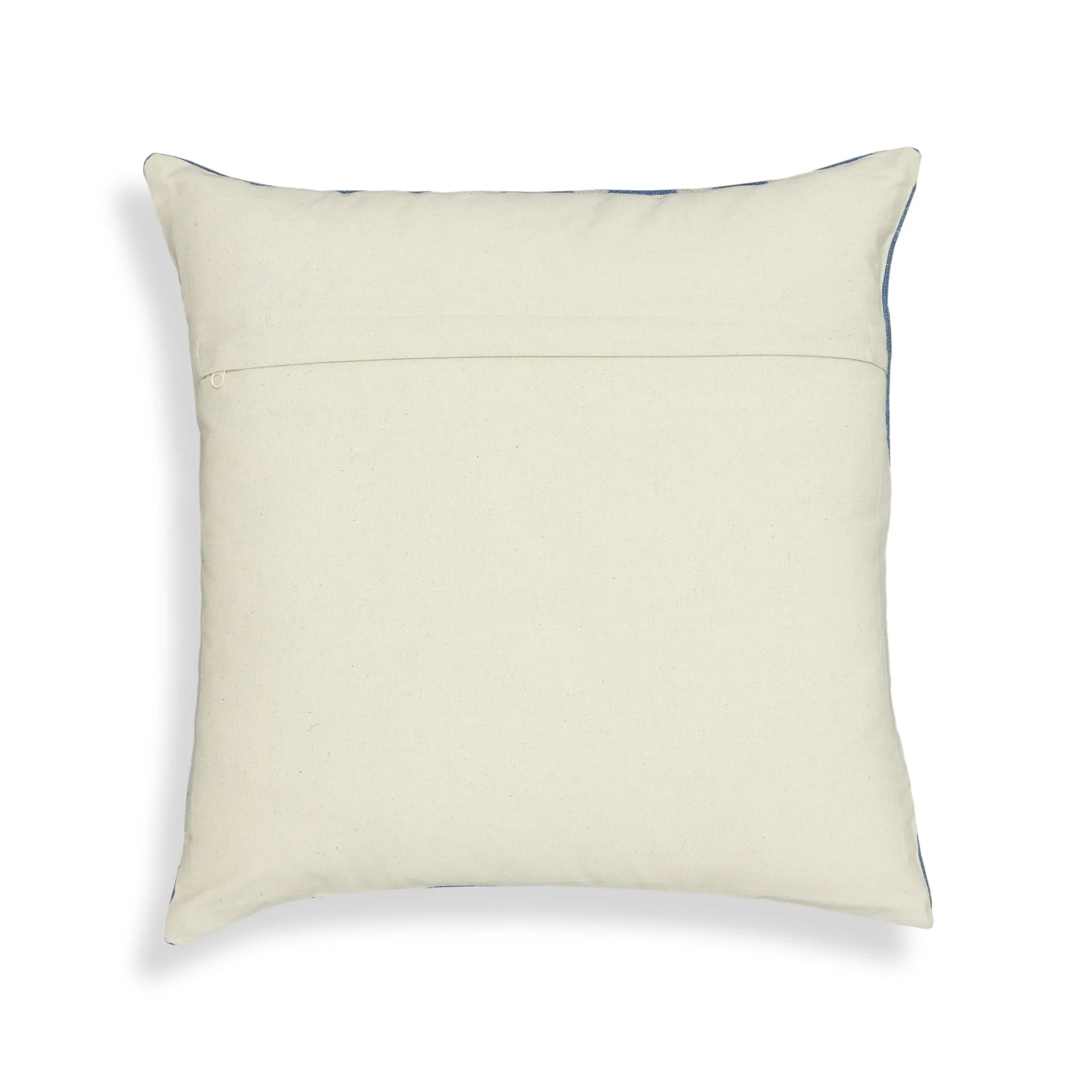 Indigo Dots Cotton 20 inch Square Accent Pillow - Image 5