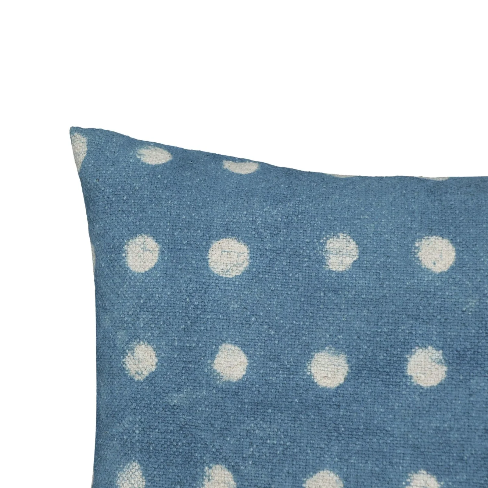 Indigo Dots Cotton 20 inch Square Accent Pillow - Image 8
