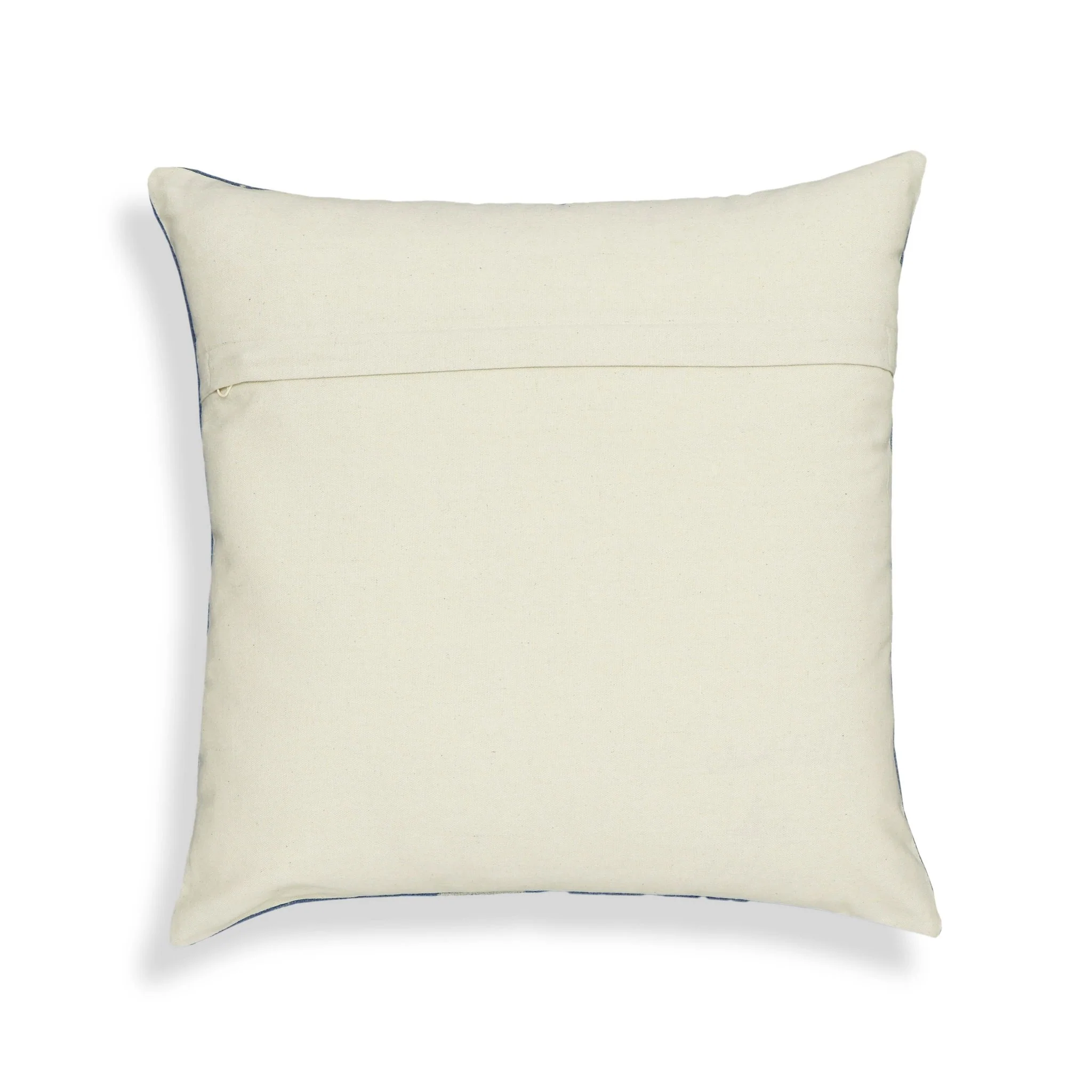 Indigo Triangles Cotton 20" Square Accent Pillow - COVER - Image 4