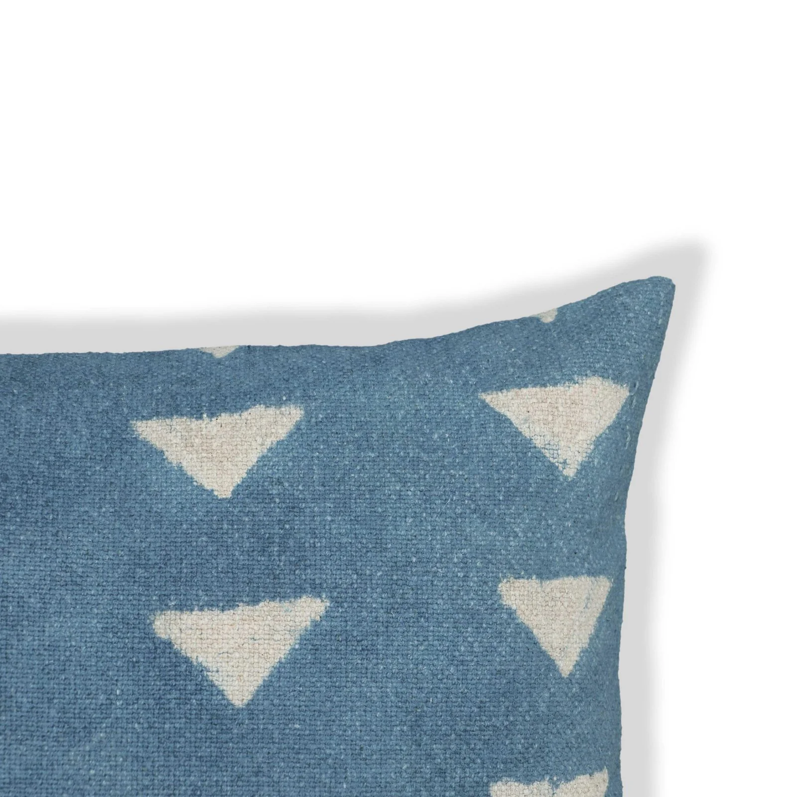 Indigo Triangles Cotton 20" Square Accent Pillow - COVER - Image 5