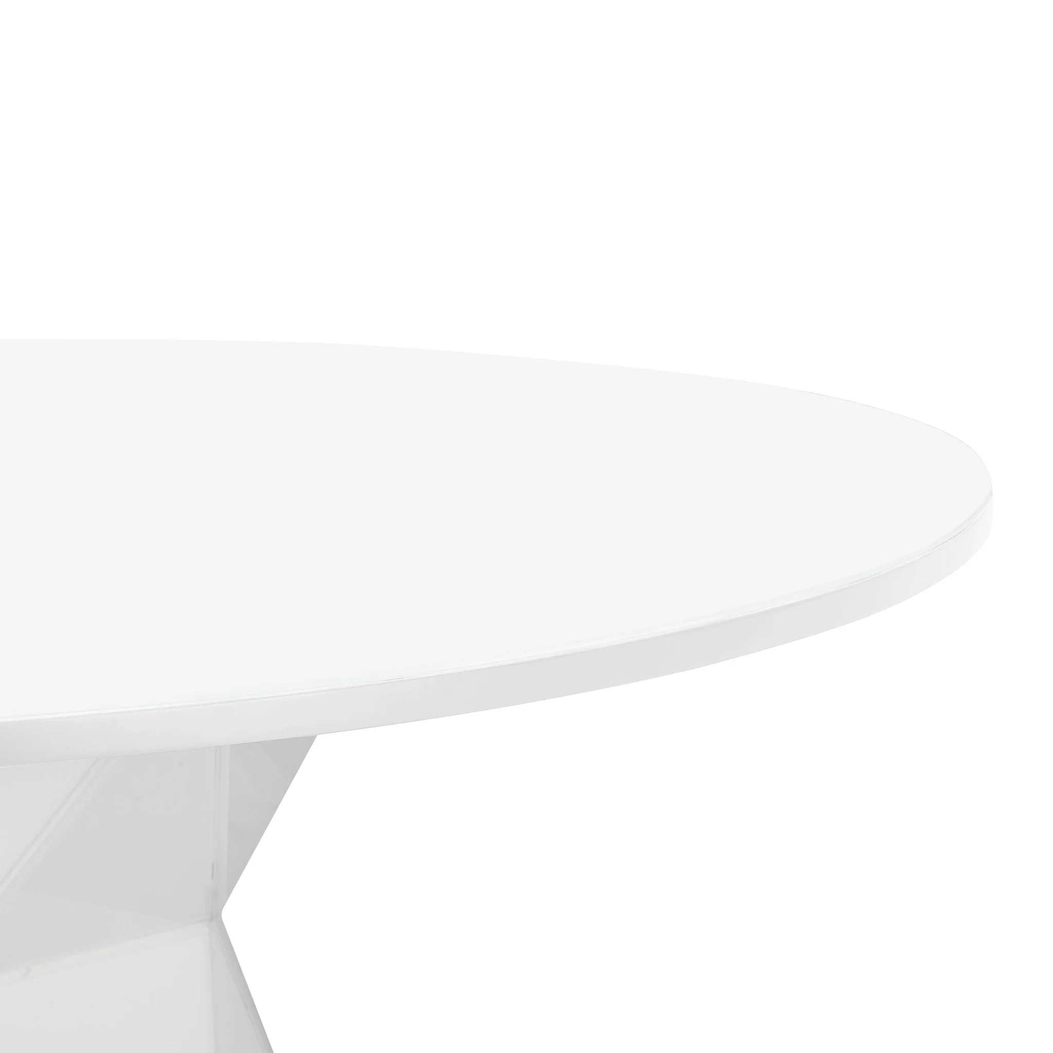 Iris White Glass Dining Table - Image 4