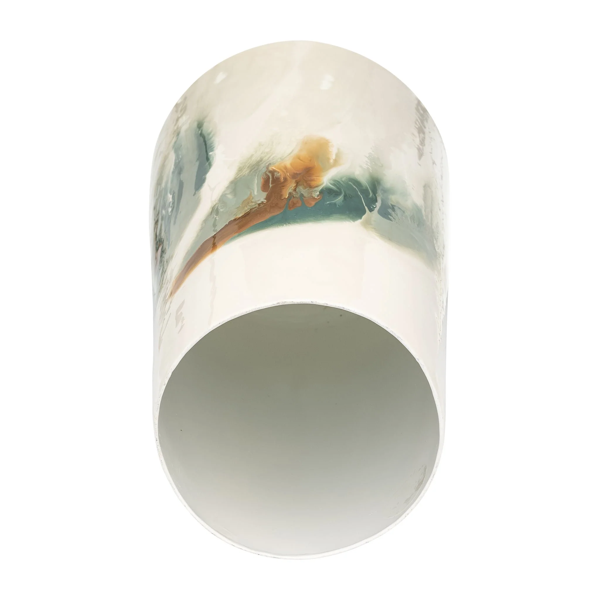 Iron,17"h,colored Stained Vase,white - Image 4