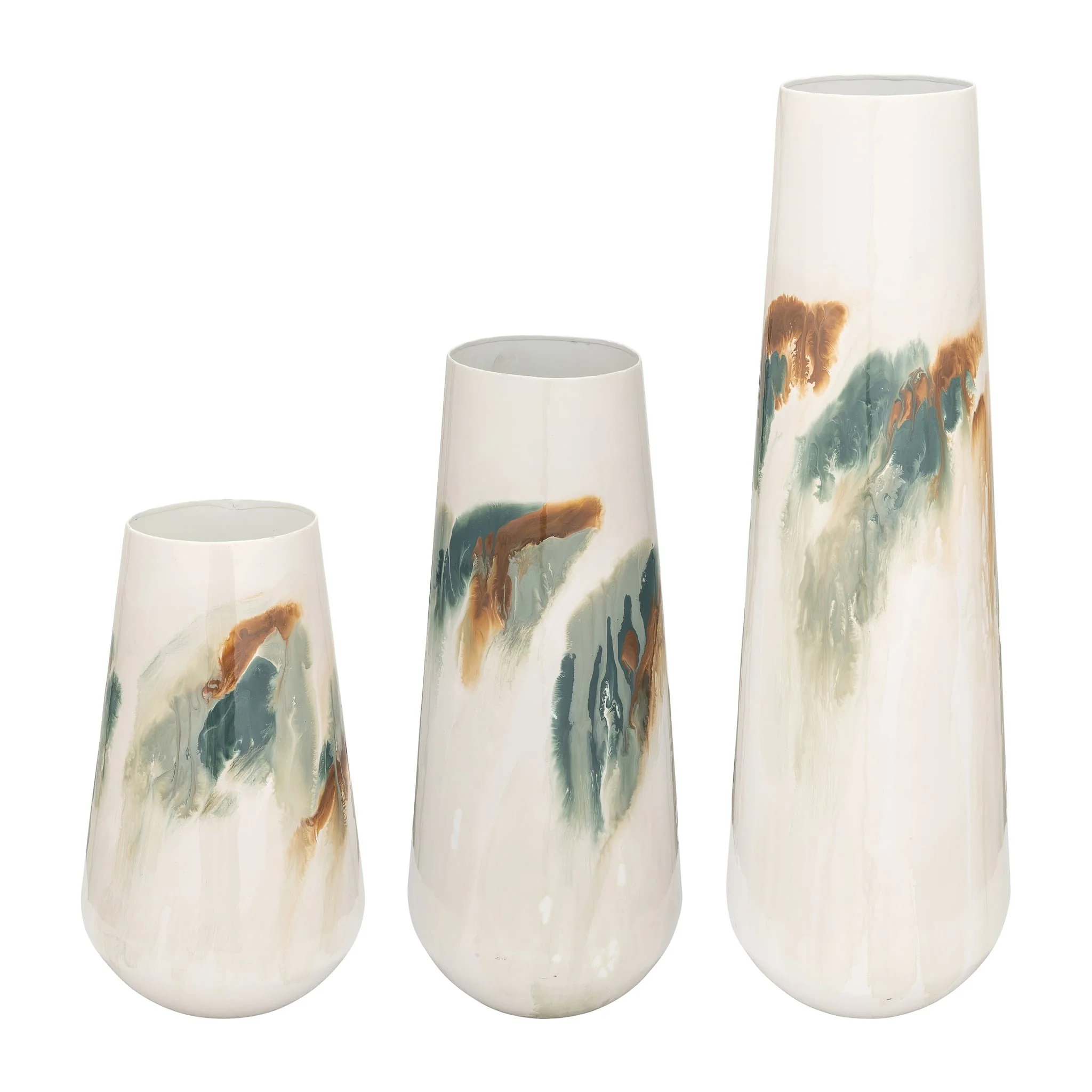 Iron,17"h,colored Stained Vase,white - Image 6
