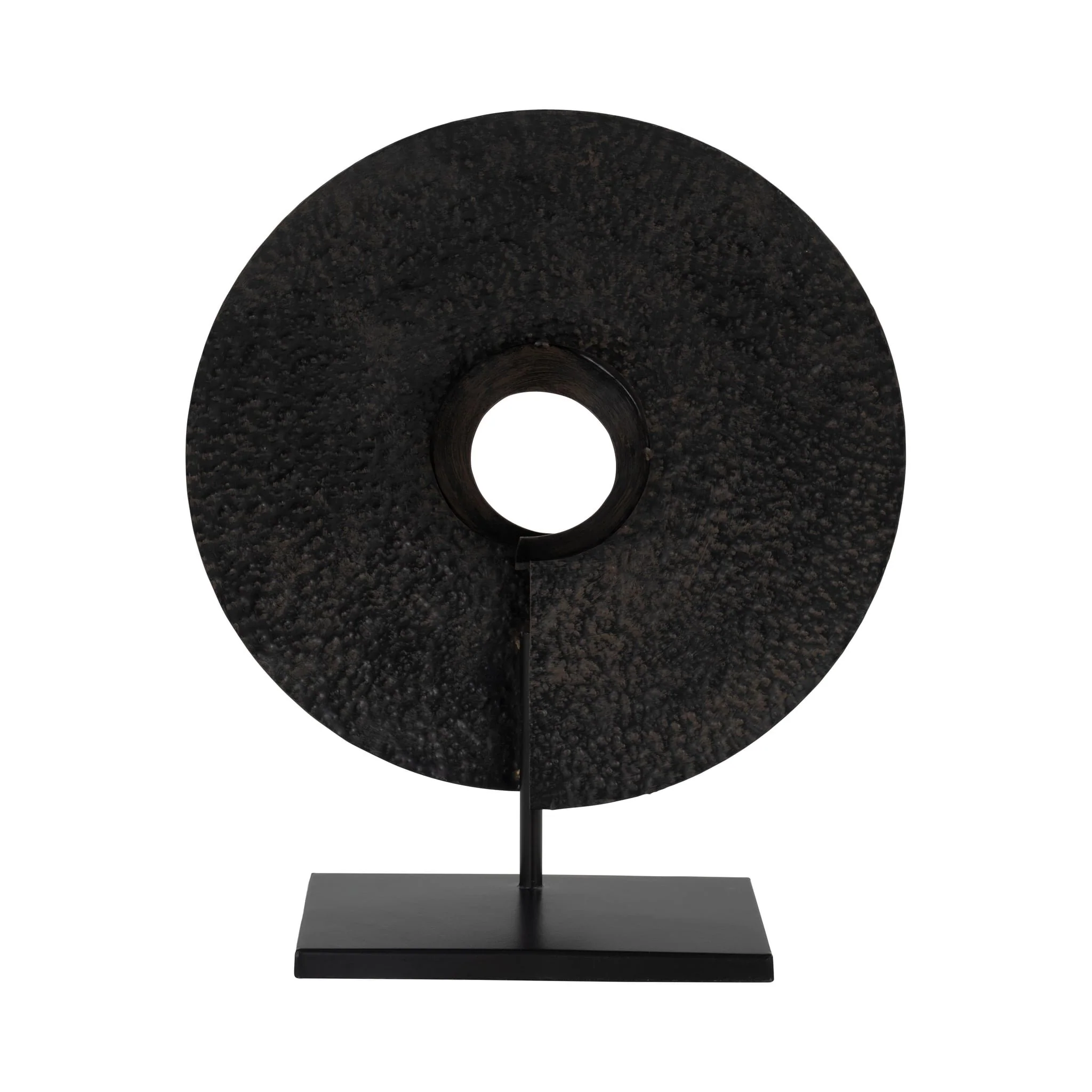 Iron,18"h,disc W/stand Deco,black/gold - Image 4