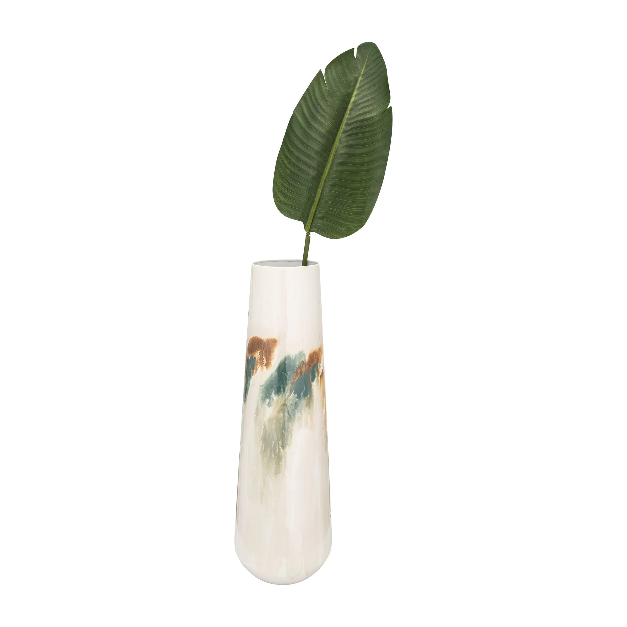 Iron,23"h,colored Stained Vase,white - Image 2