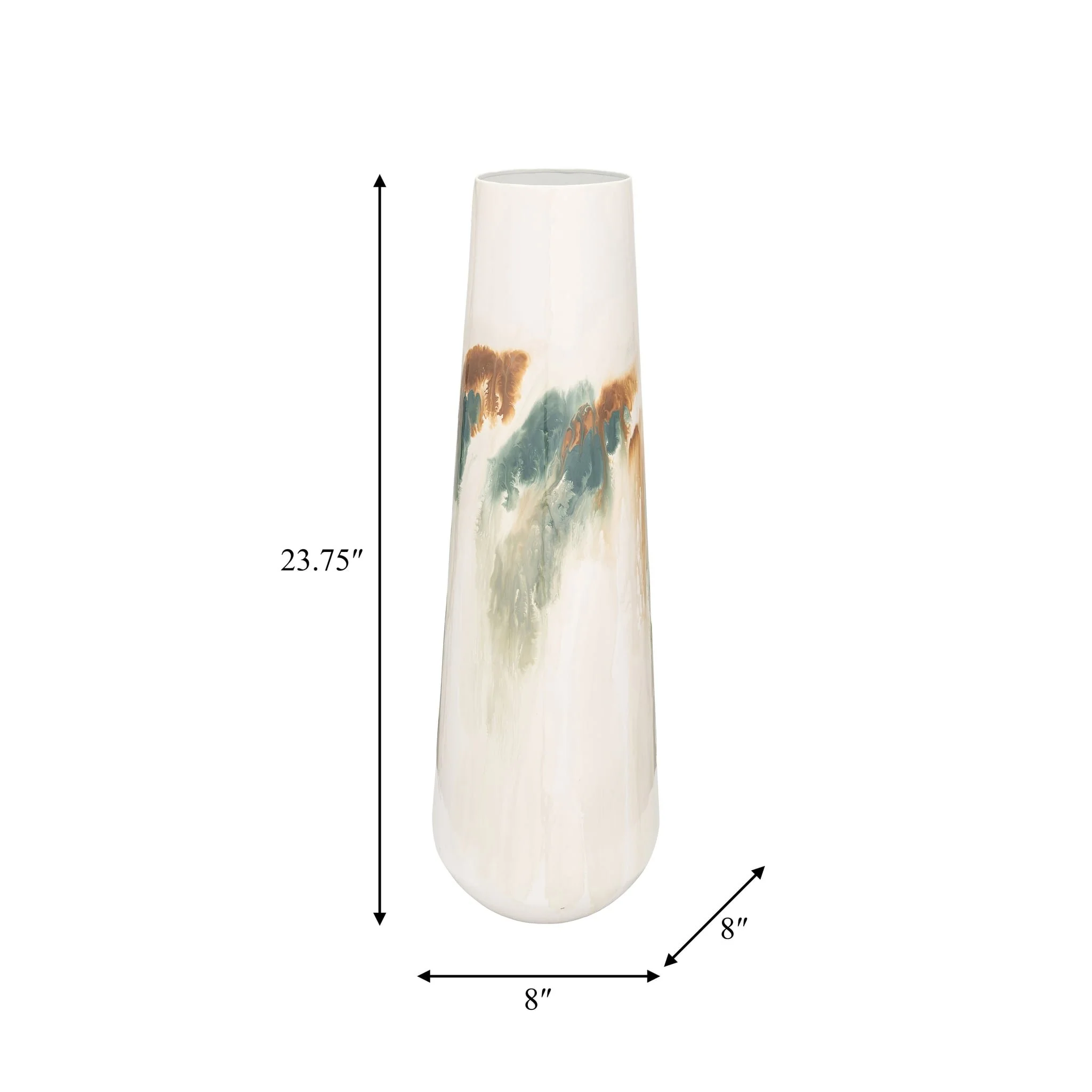 Iron,23"h,colored Stained Vase,white - Image 7