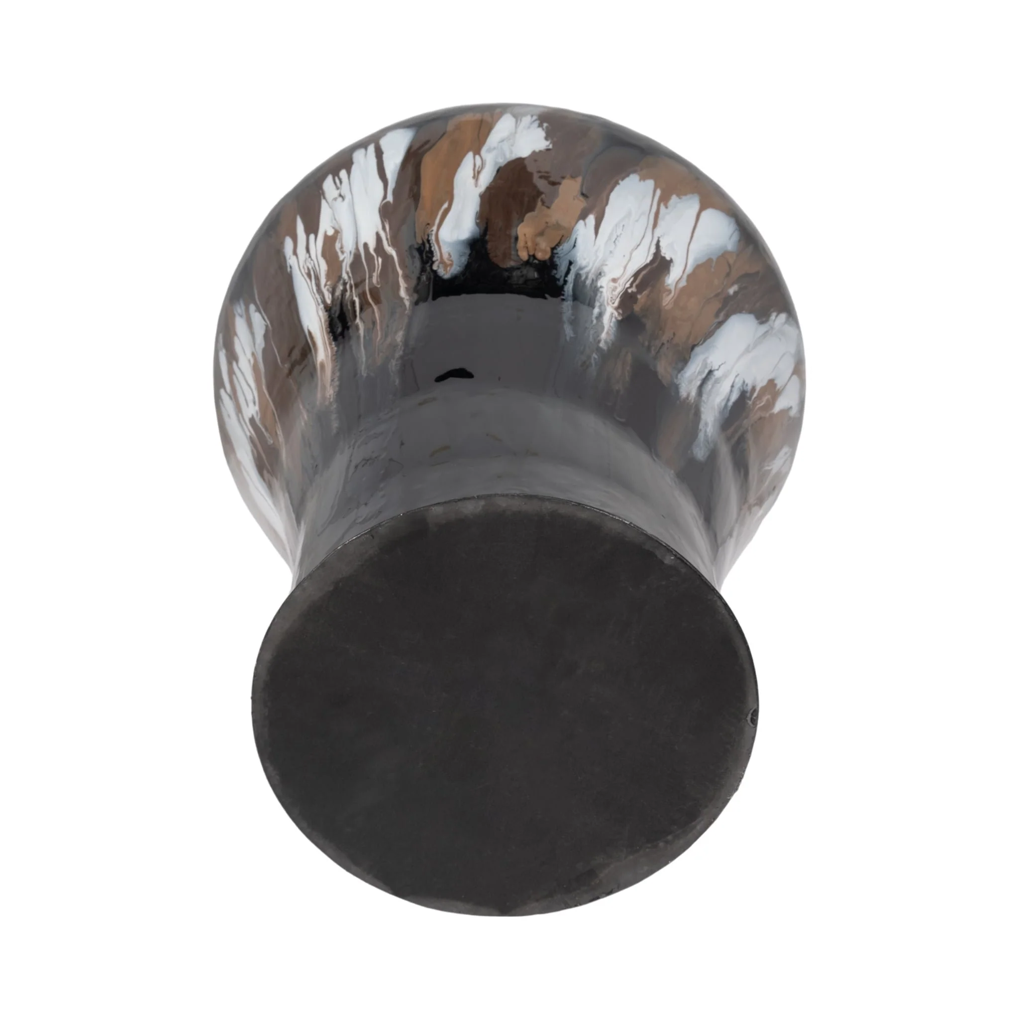Iron,25"h,oval Stain Vase,black - Image 7