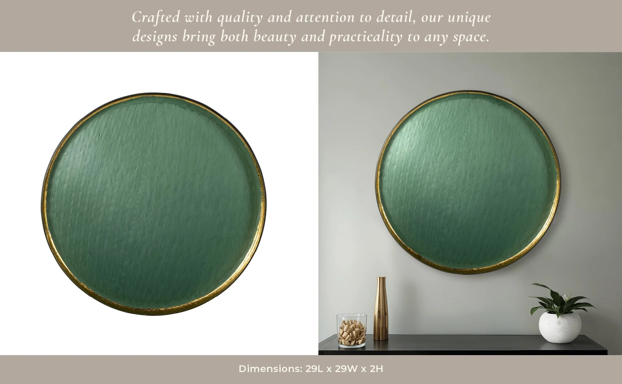 Iron, 29"circle Wall Deco,blue - Image 10