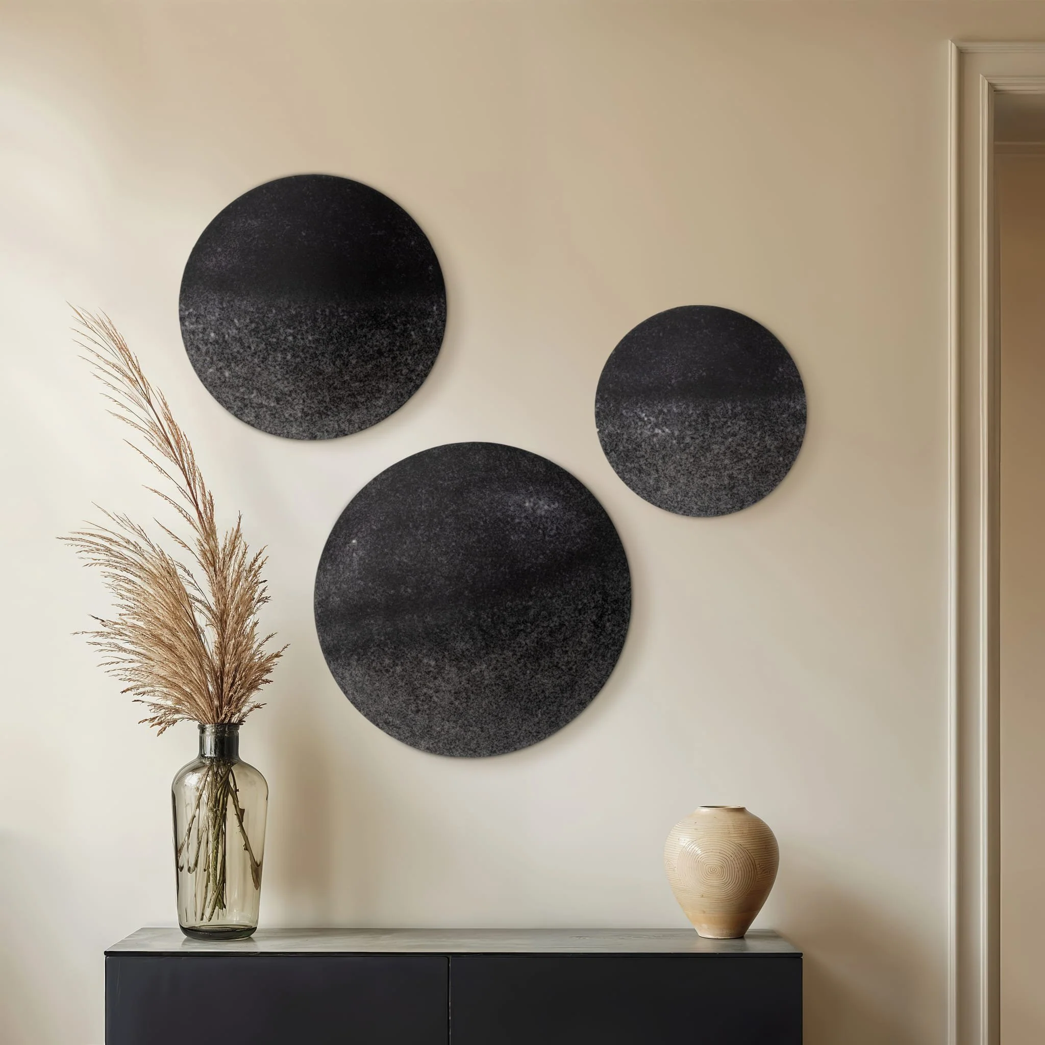 Iron,s/3 16/20/24",circle Wall Art,black - Image 10