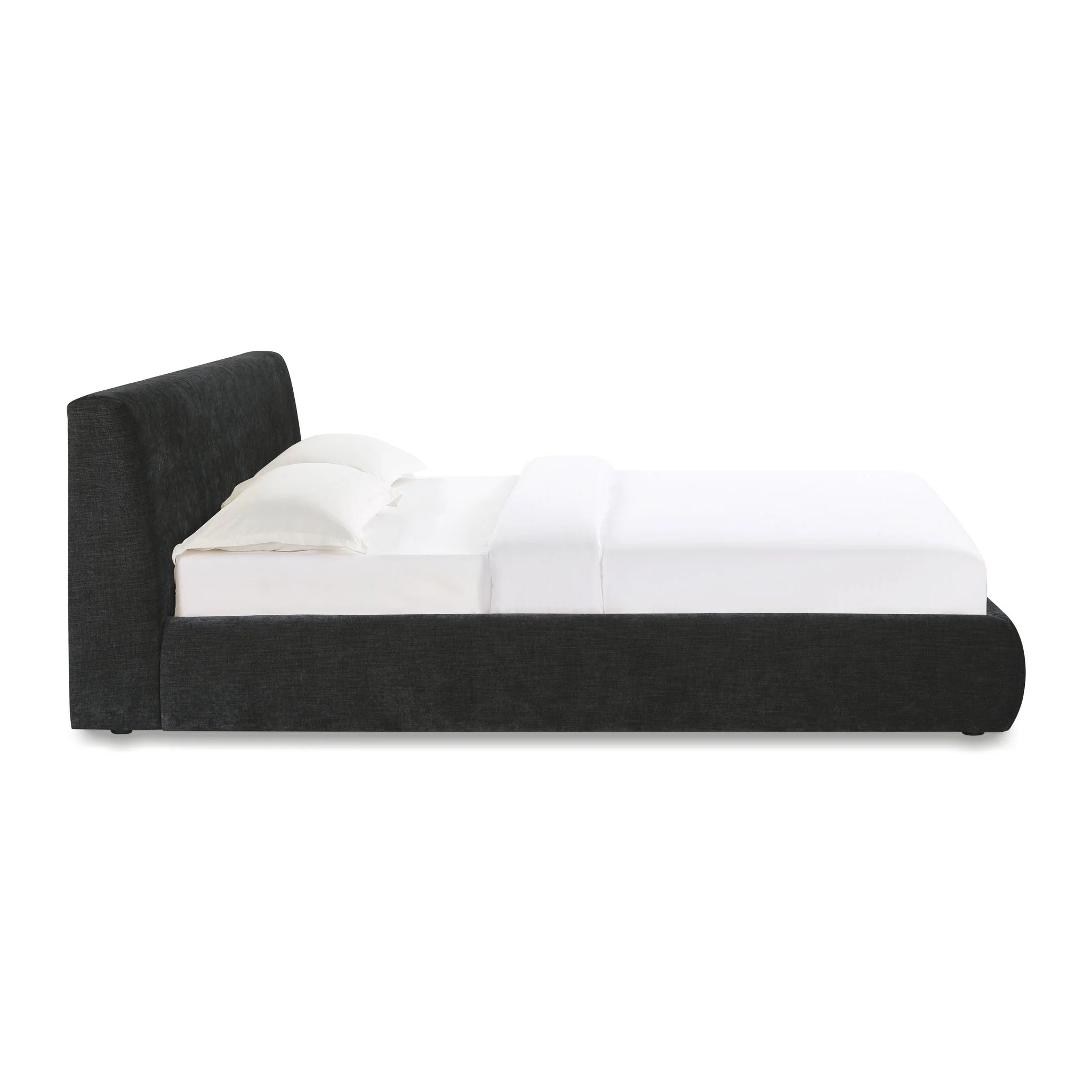 Isla Charcoal Textured Velvet King Bed - Image 4