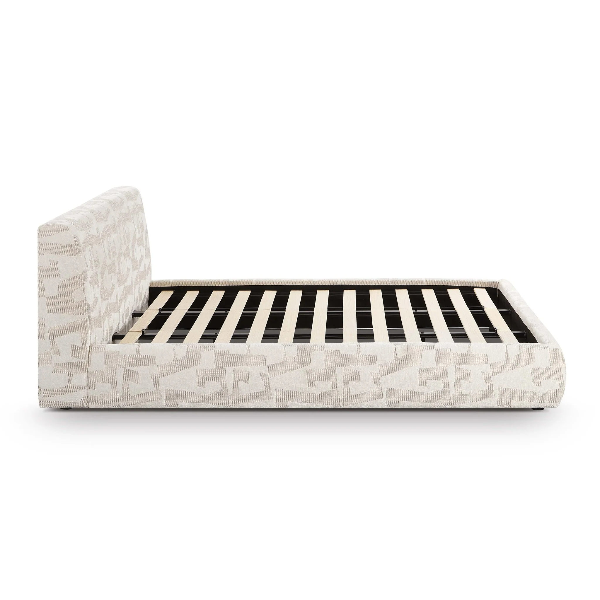 Isla Cream Jacquard Pattern King Bed - Image 7