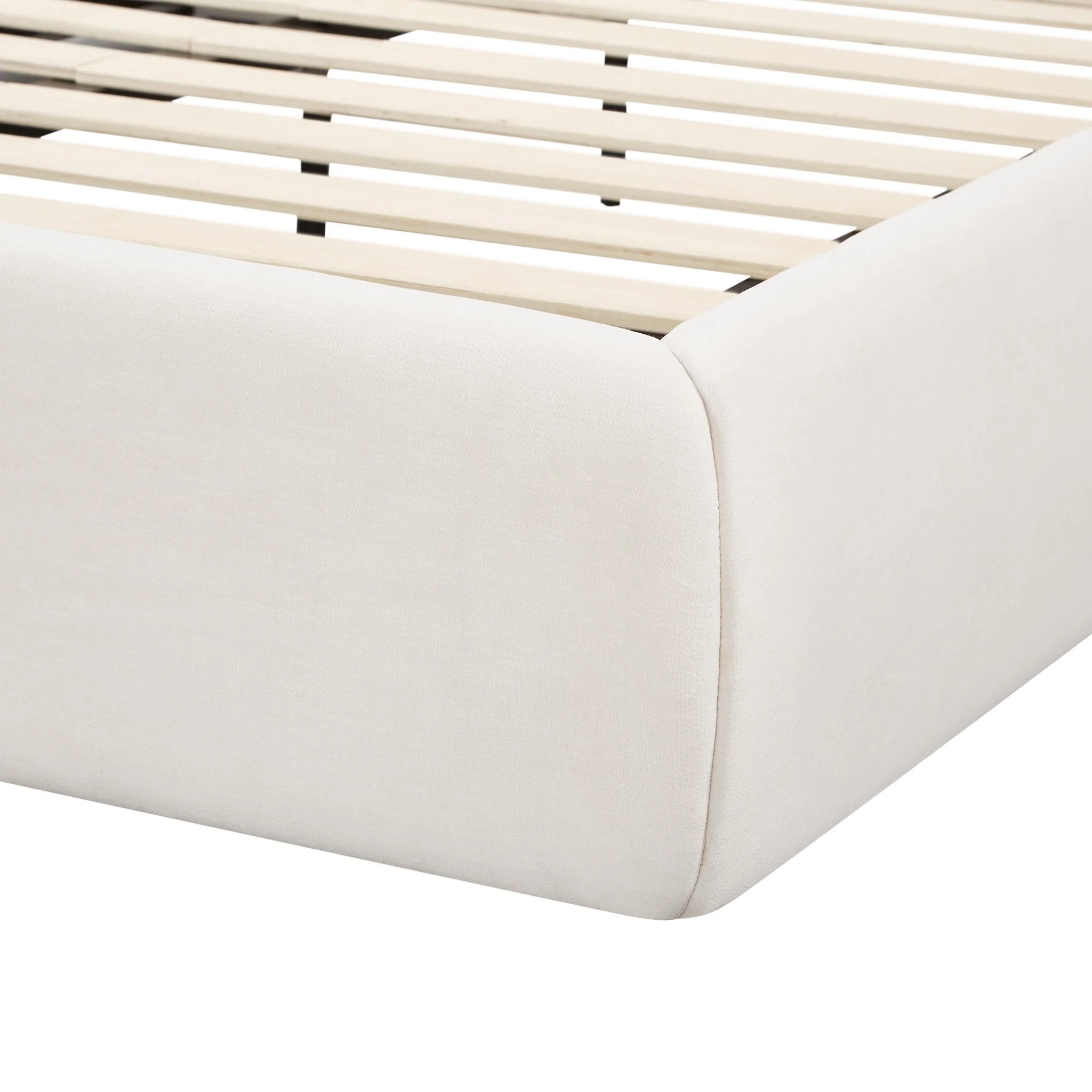 Isla Cream Upcycled Linen King Bed - Image 8