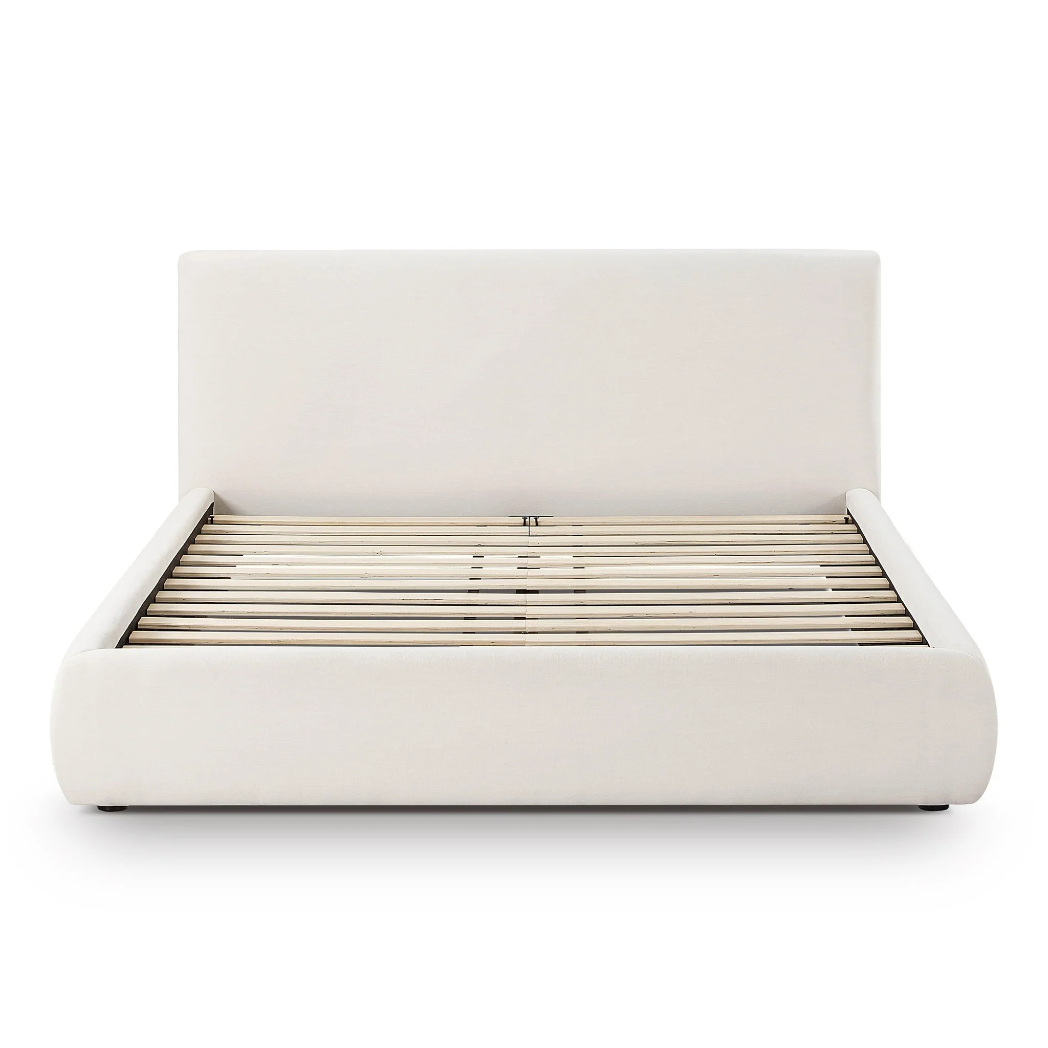 Isla Cream Upcycled Linen Queen Bed - Image 6