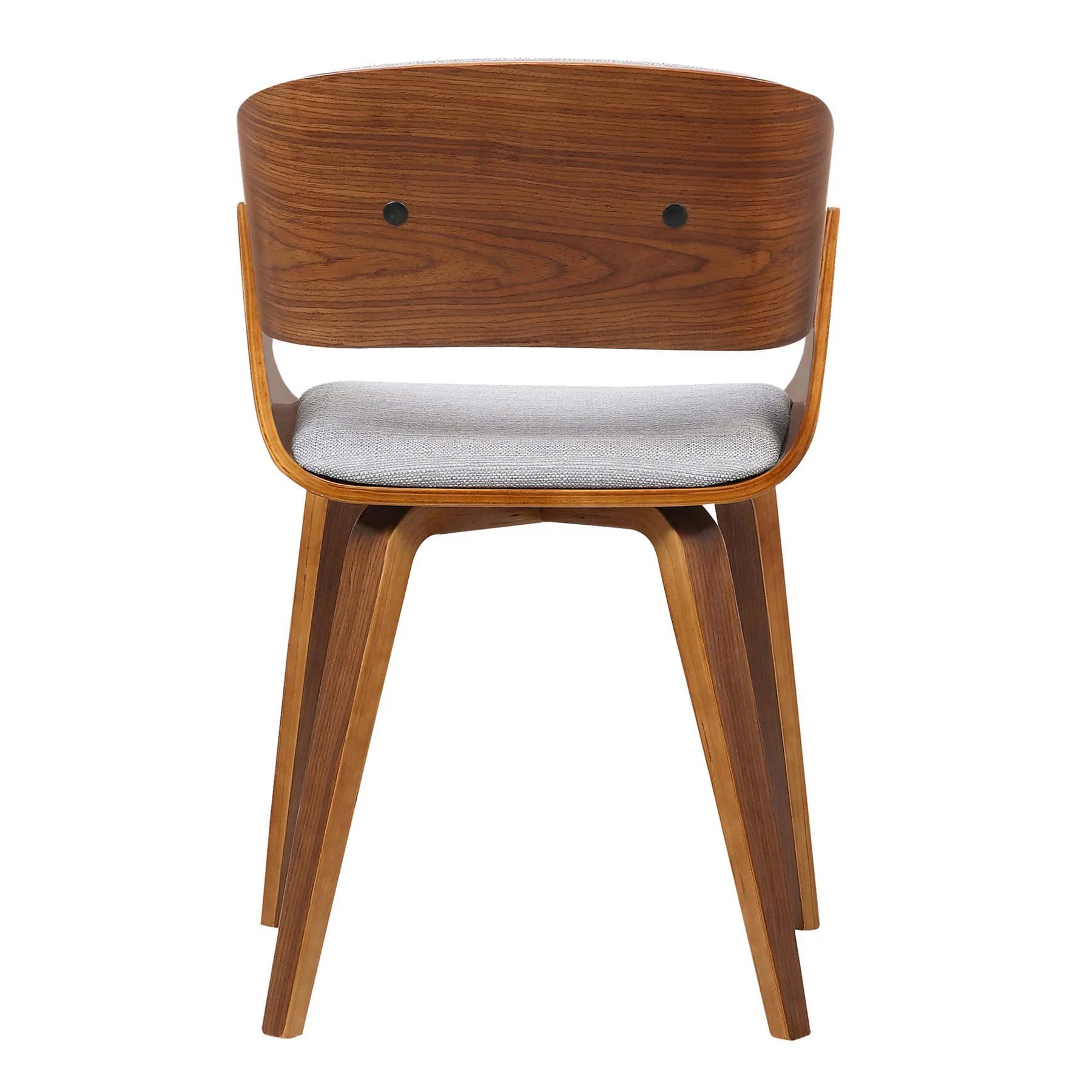 Ivy Mid-Century Dining Chair in Gray Fabric with Walnut Wood - Image 2
