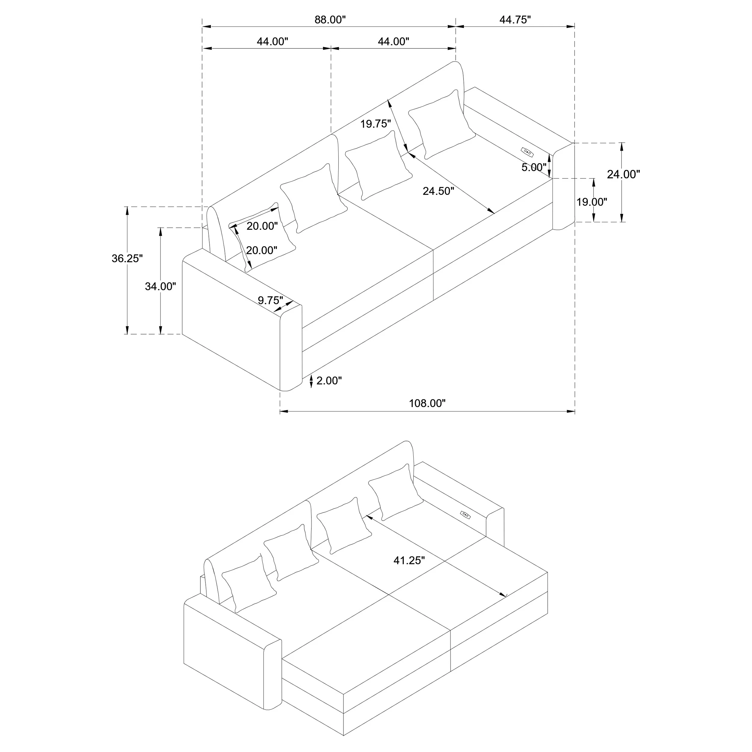 Jacana Sofa with Power Chaise - Image 13