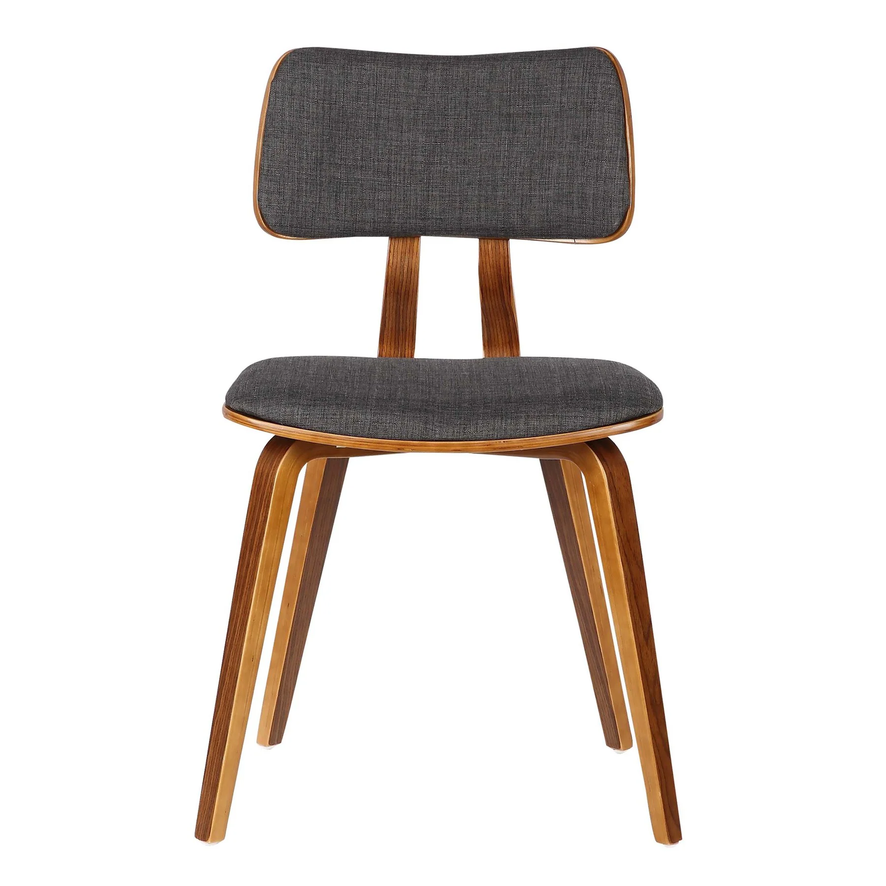 Jaguar Mid-Century Dining Chair in Walnut Wood and Charcoal Fabric - Image 2