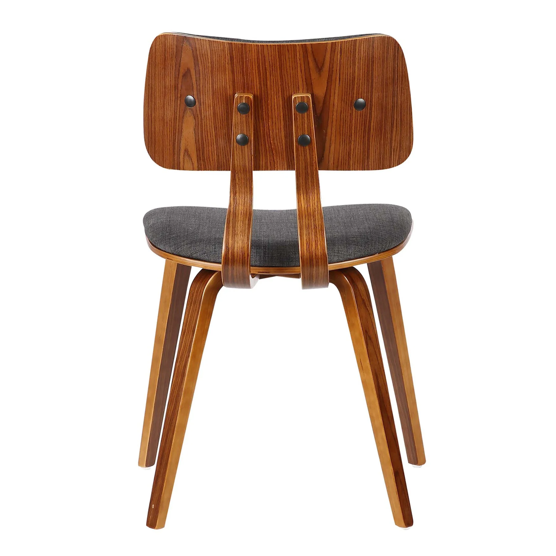 Jaguar Mid-Century Dining Chair in Walnut Wood and Charcoal Fabric - Image 4