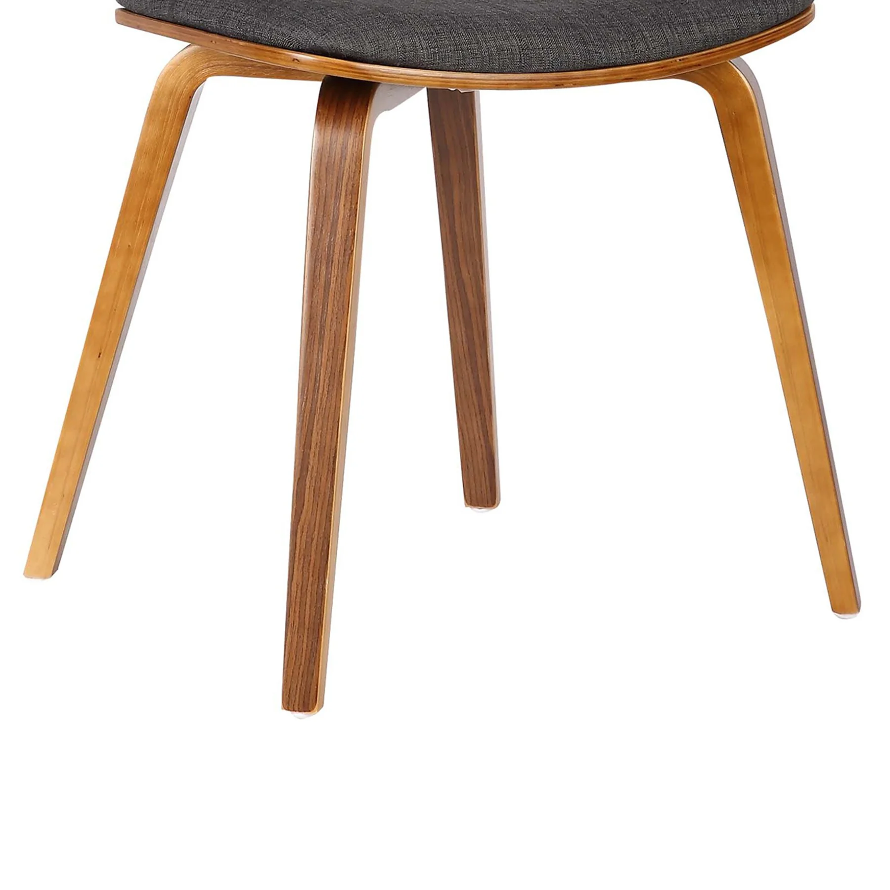 Jaguar Mid-Century Dining Chair in Walnut Wood and Charcoal Fabric - Image 7