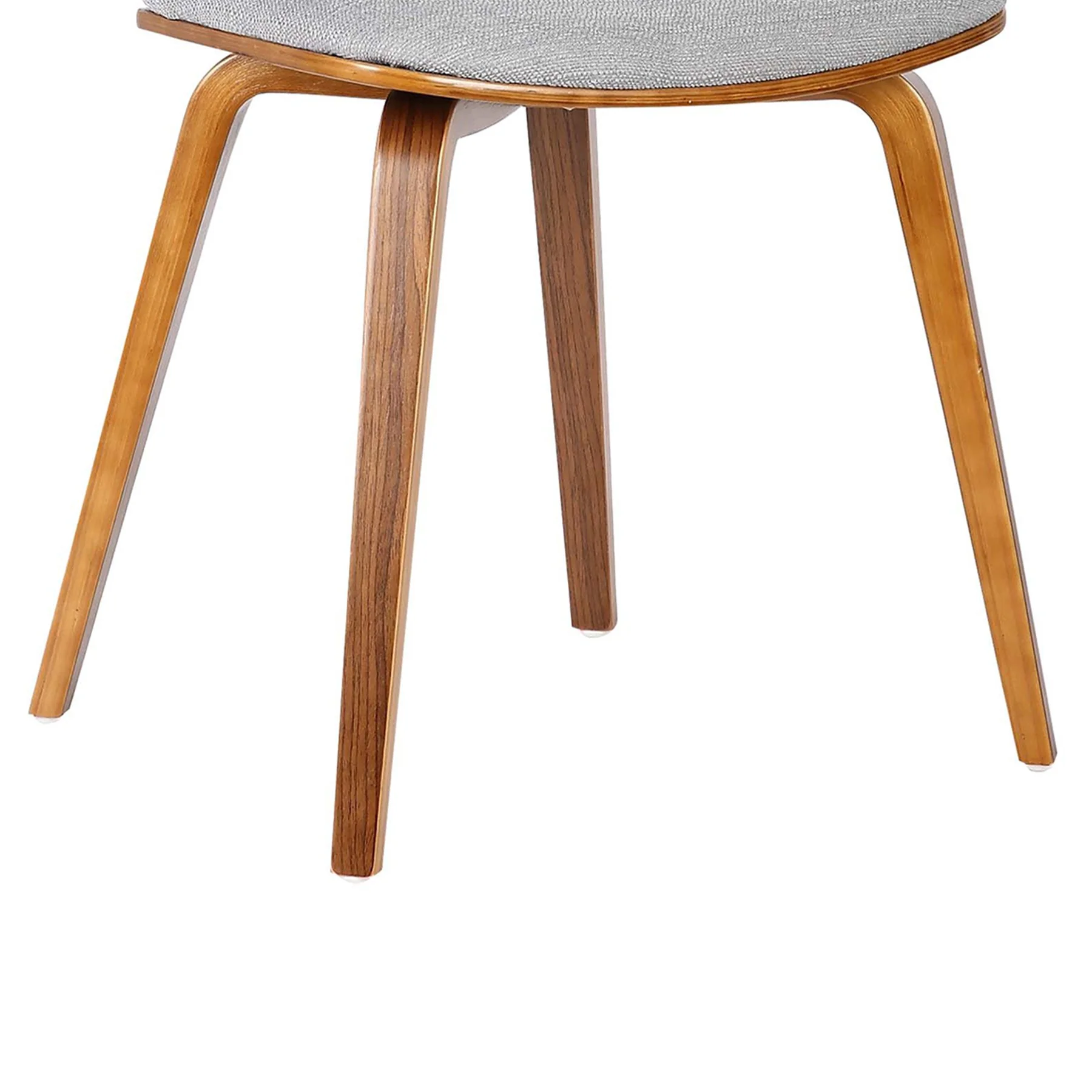 Jaguar Mid-Century Dining Chair in Walnut Wood and Gray Fabric - Image 7