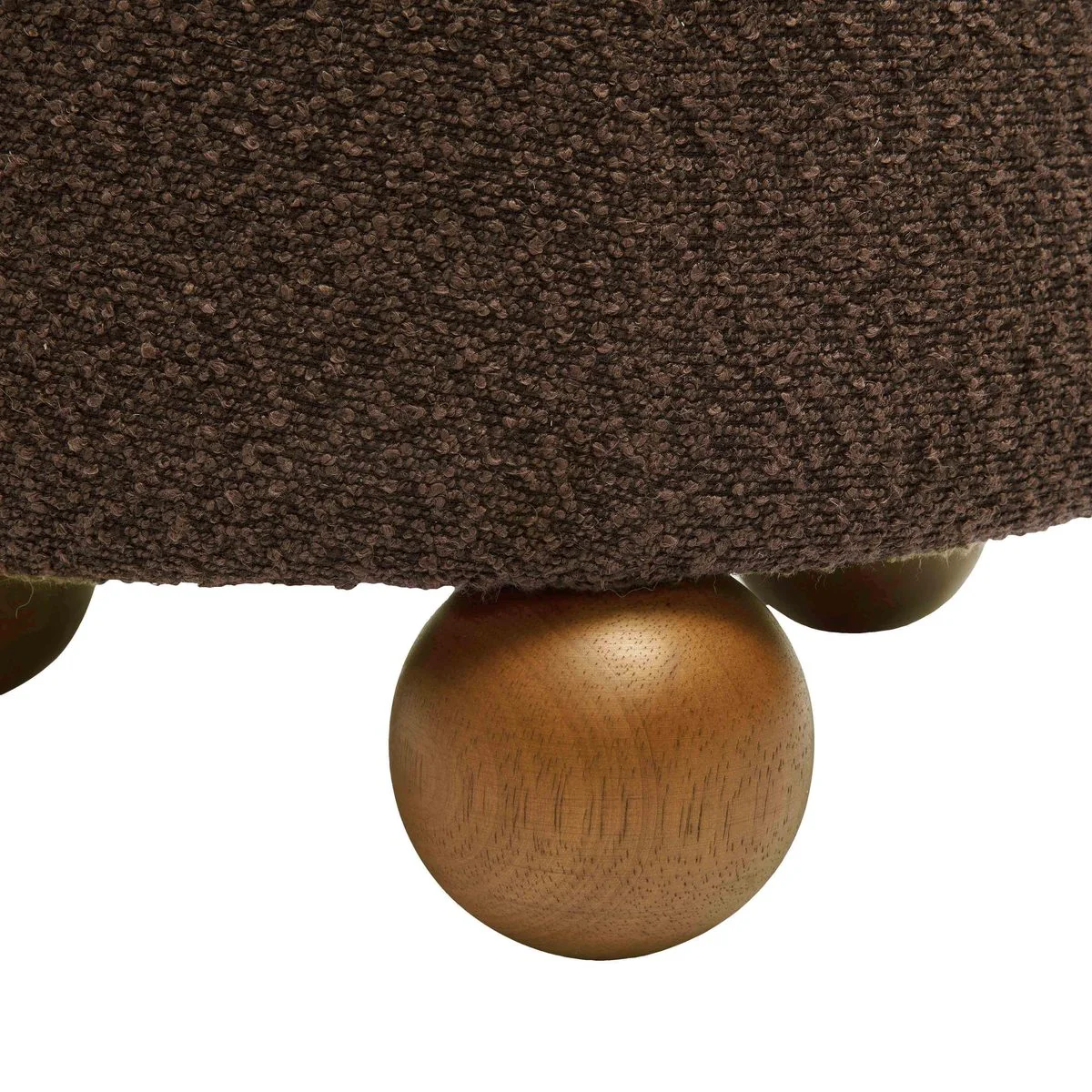 Jaine Chocolate Brown Boucle Stool - Image 4
