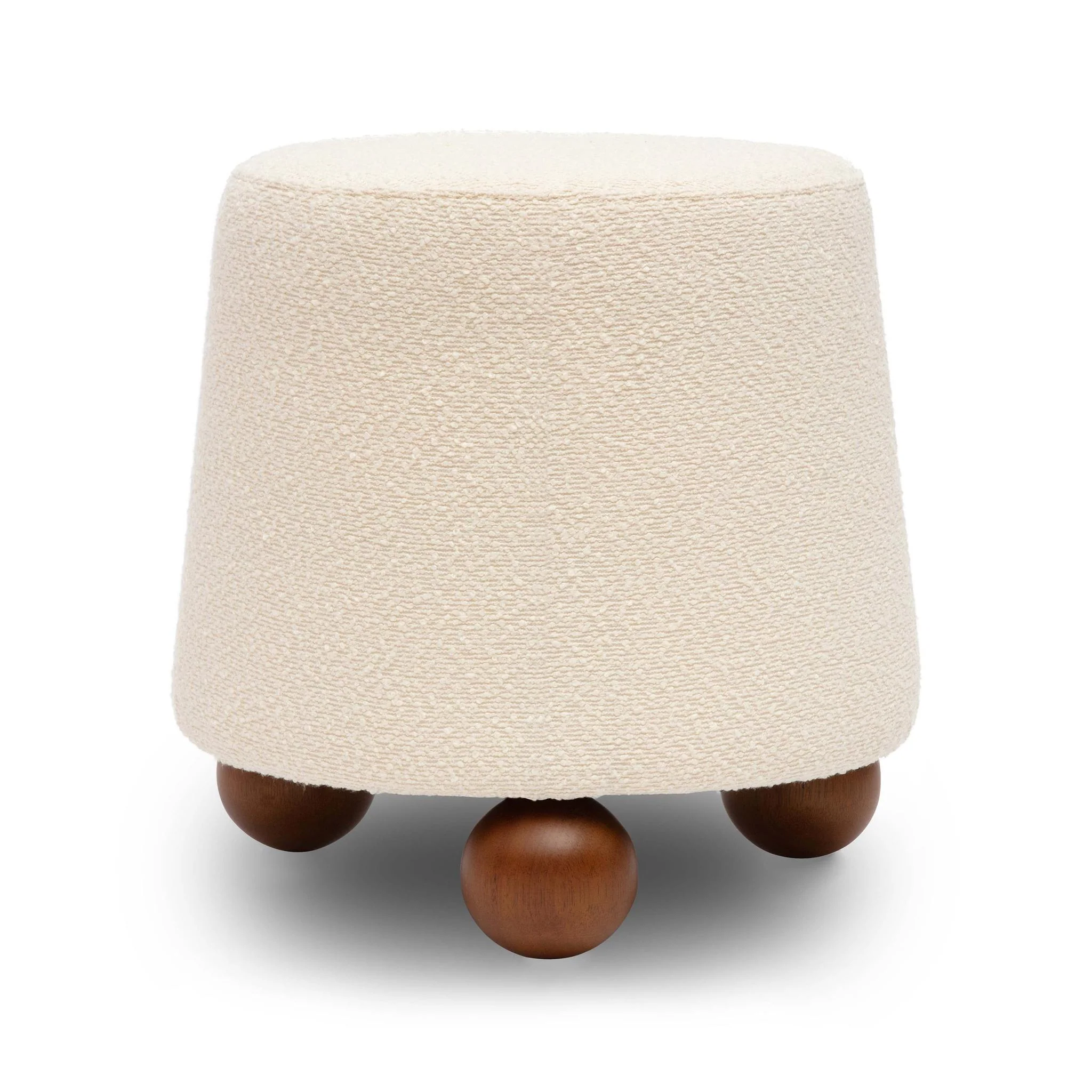Jaine Cream Boucle Stool - Image 3