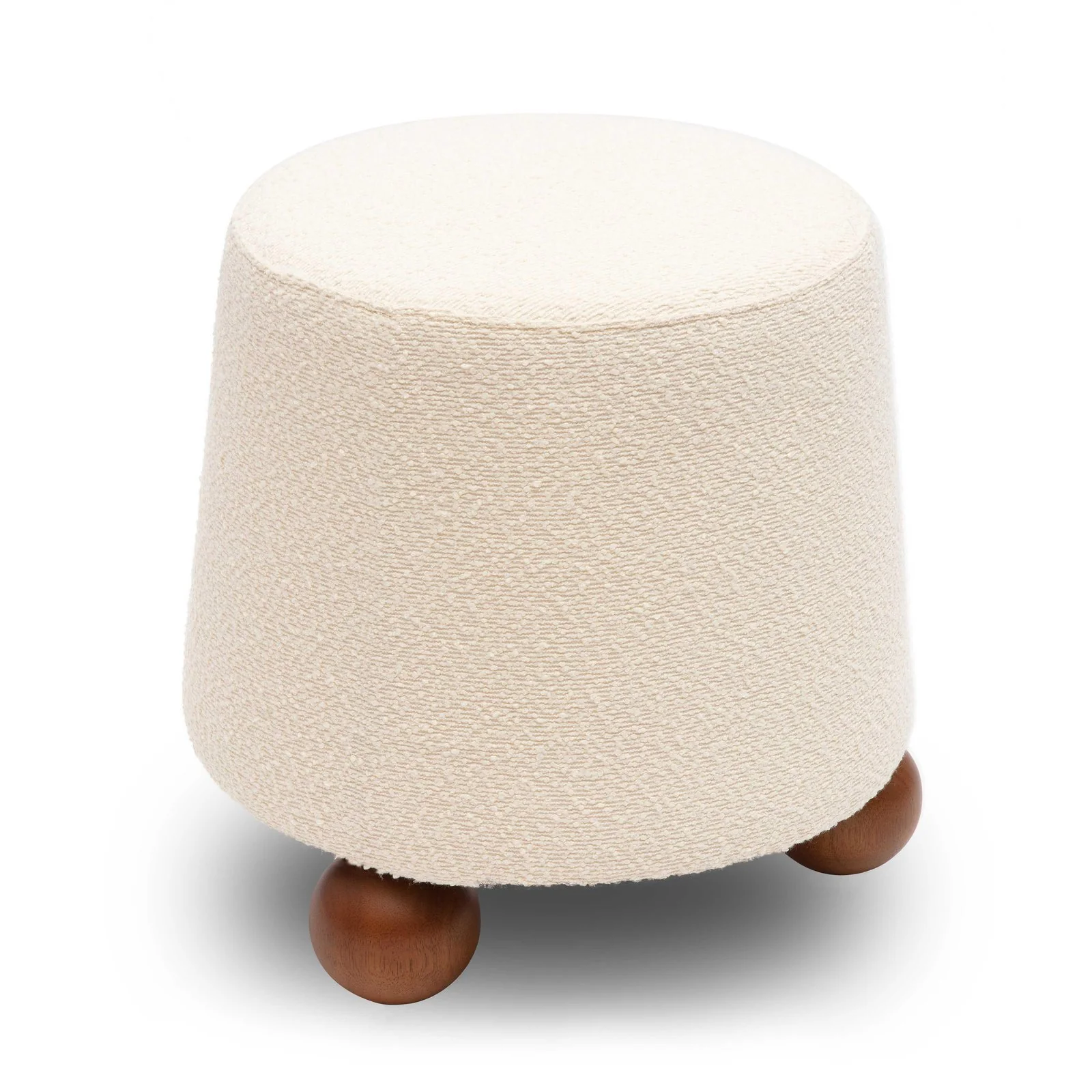 Jaine Cream Boucle Stool - Image 4