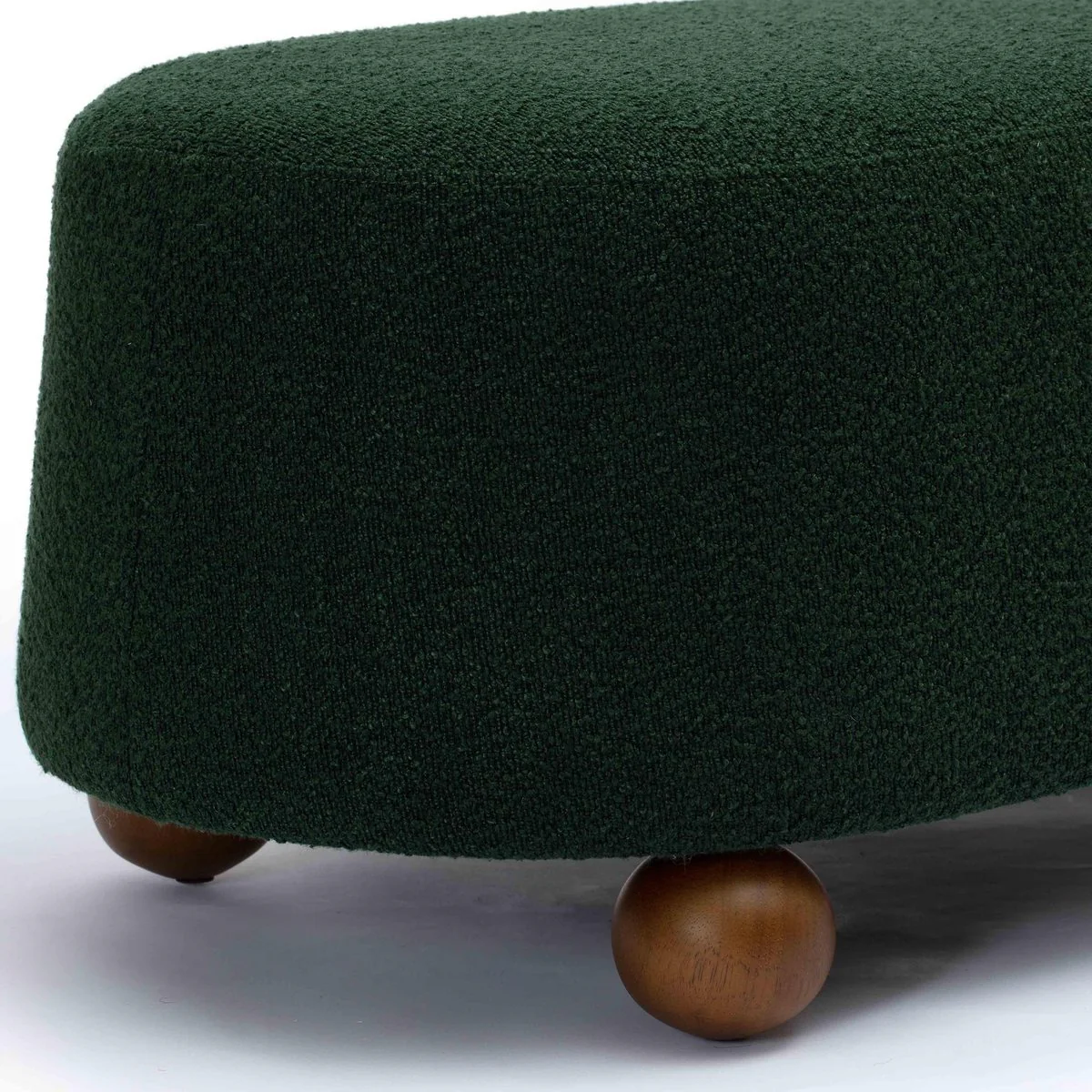 Jaine Forest Green Boucle Large Ottoman - Image 5