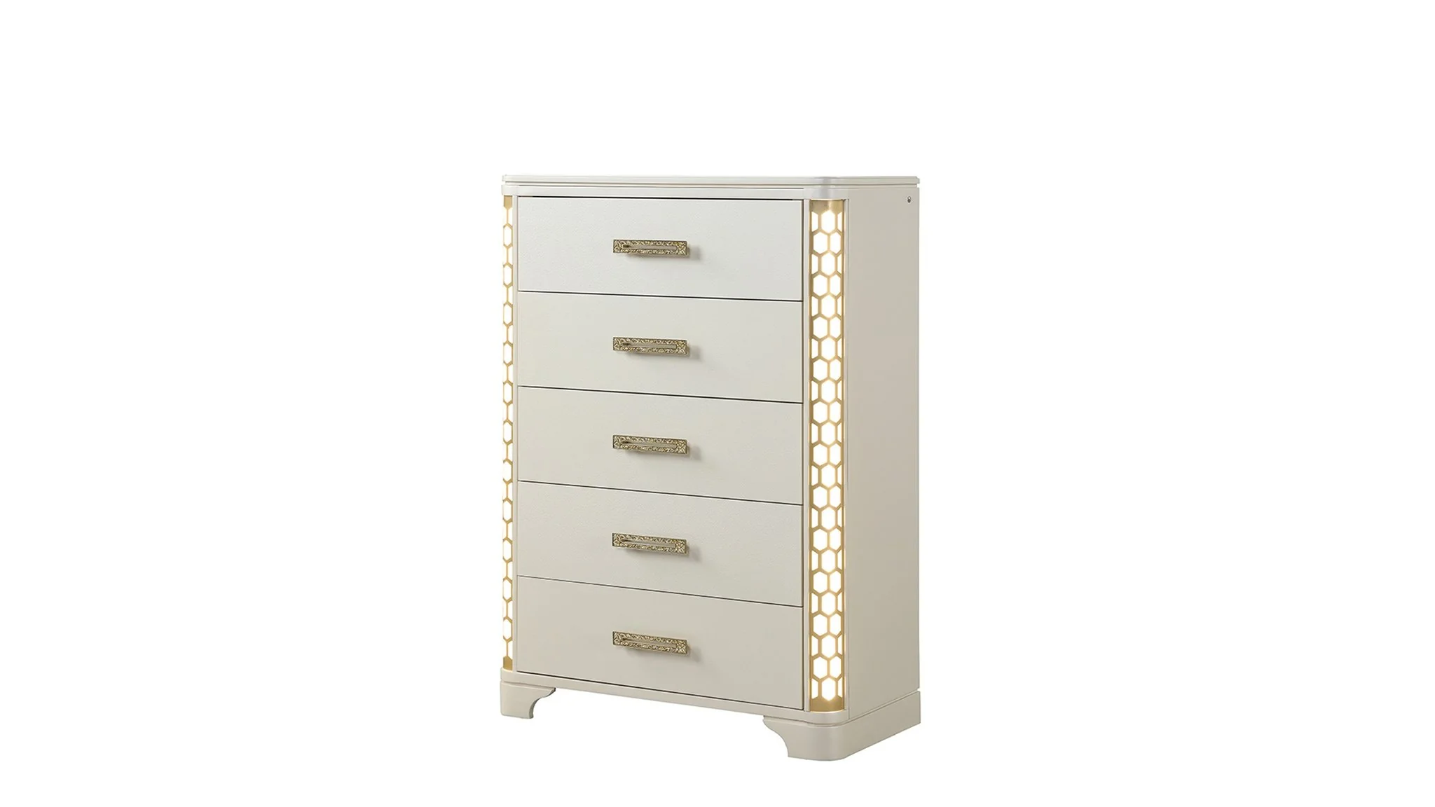 Jasmine King 5 PC Bedroom Set Beige - Image 16
