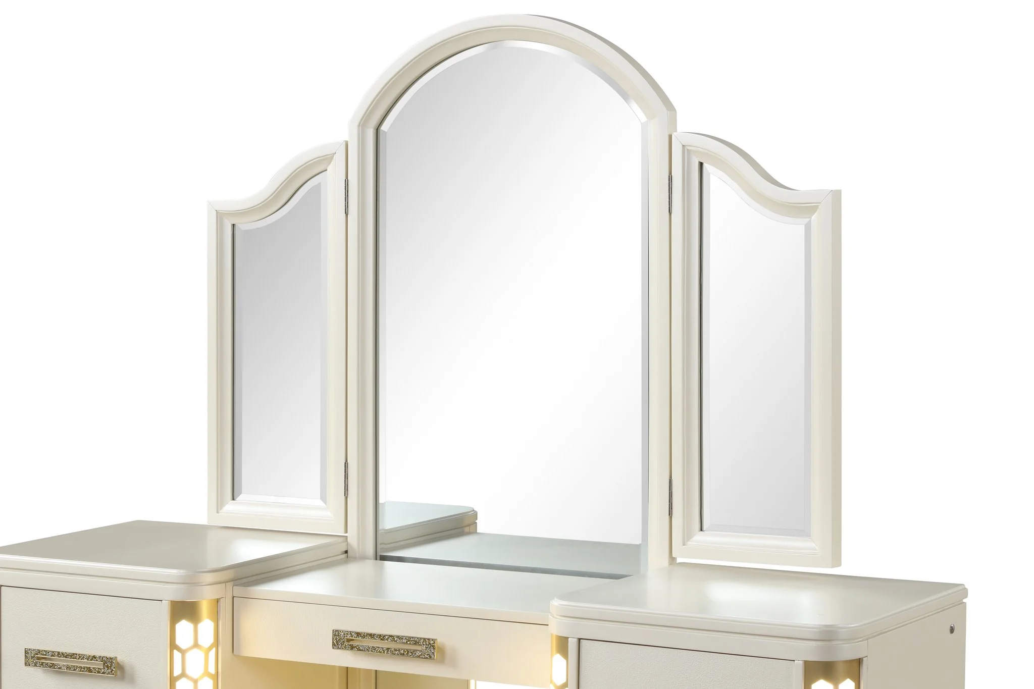 Jasmine King 5PC with Vanity Bedroom Set Beige - Image 19