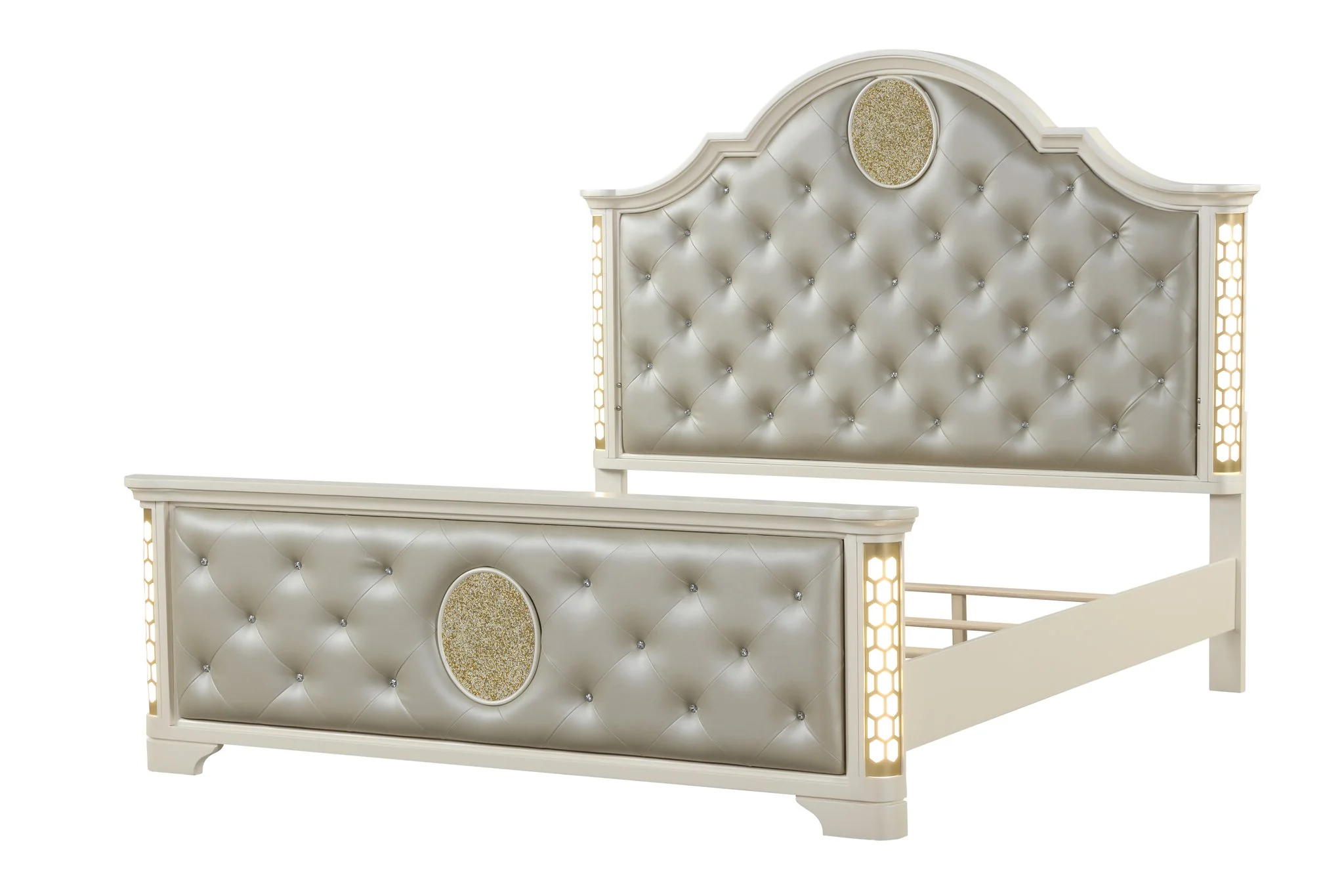 Jasmine King Bed Beige - Image 2