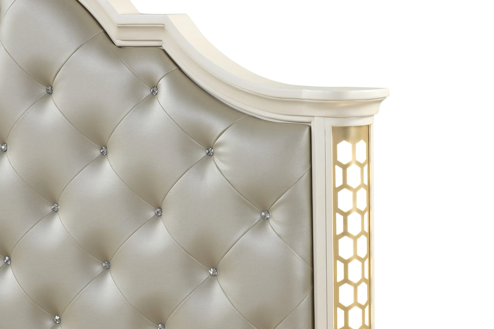 Jasmine King Bed Beige - Image 6