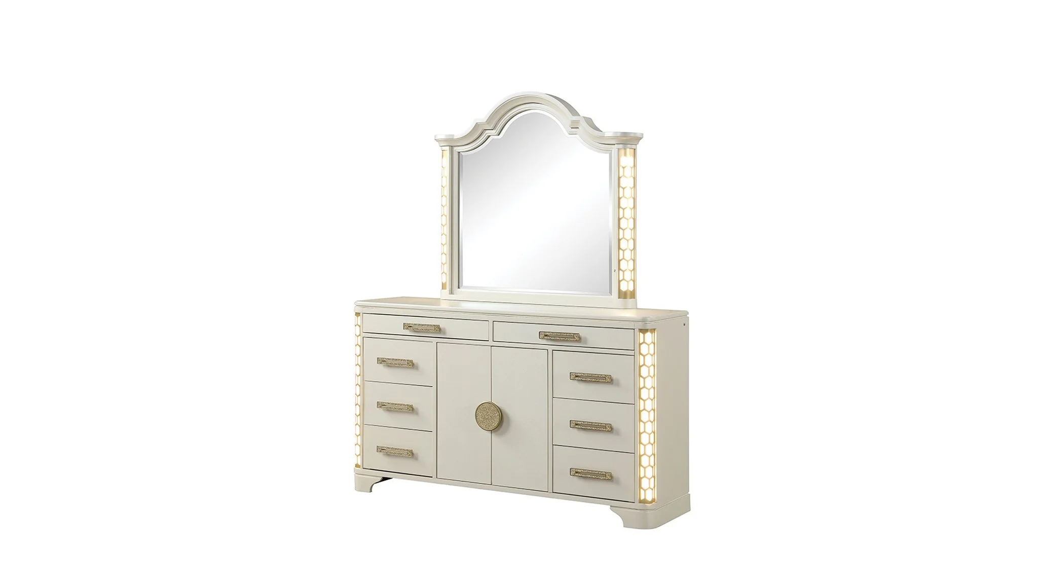 Jasmine Queen 4PC Bedroom Set Beige - Image 5