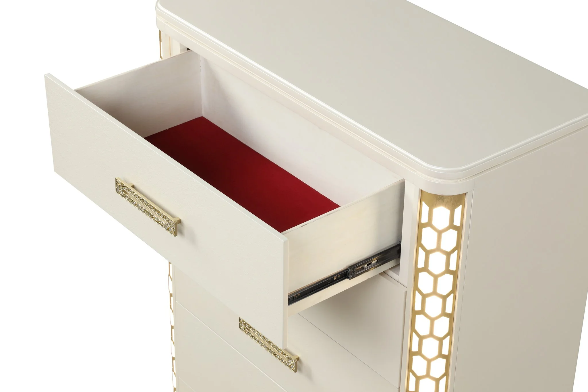 Jasmine Queen 5 PC Bedroom Set Beige - Image 17