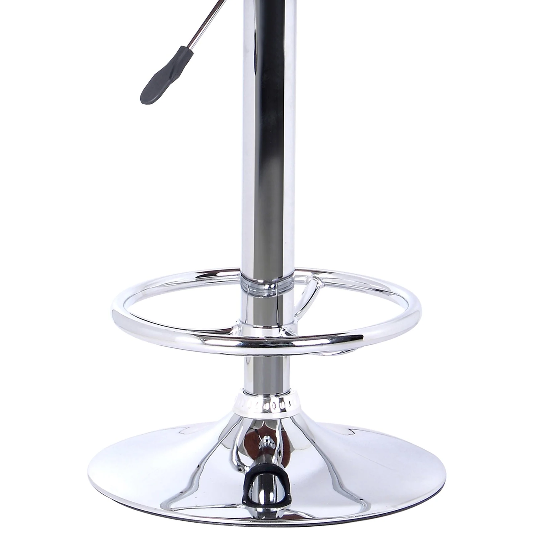 Java Barstool in Chrome finish with Walnut wood and Cream Faux Leather - Image 3