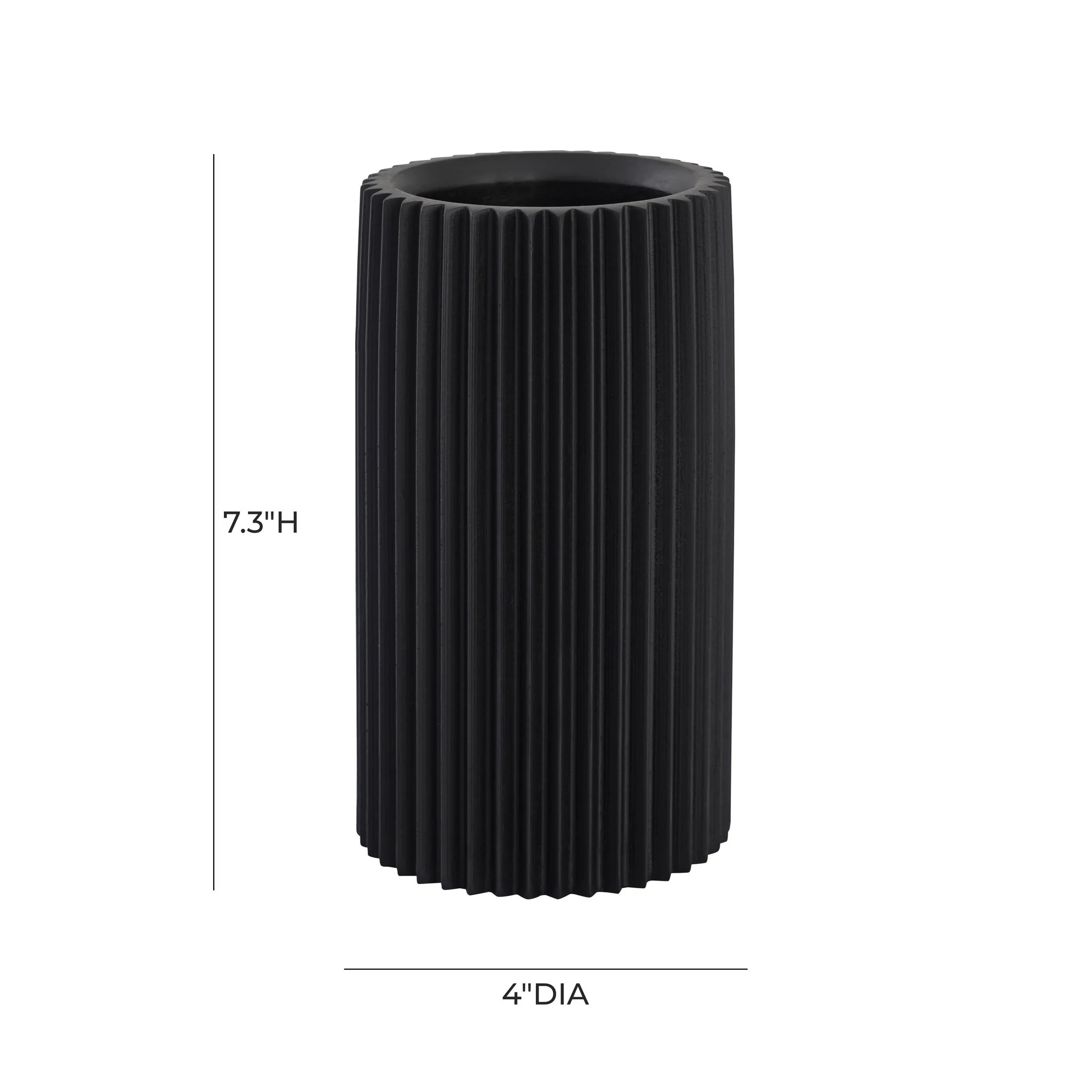 Jenna Black Concrete Table Vase - Image 5