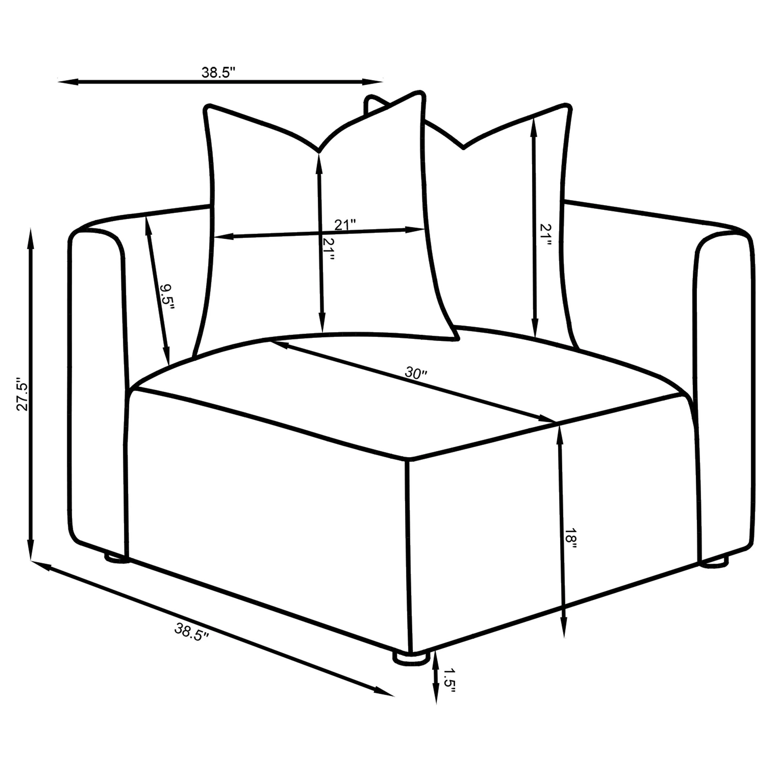 Jennifer Upholstered Corner Chair - Image 24